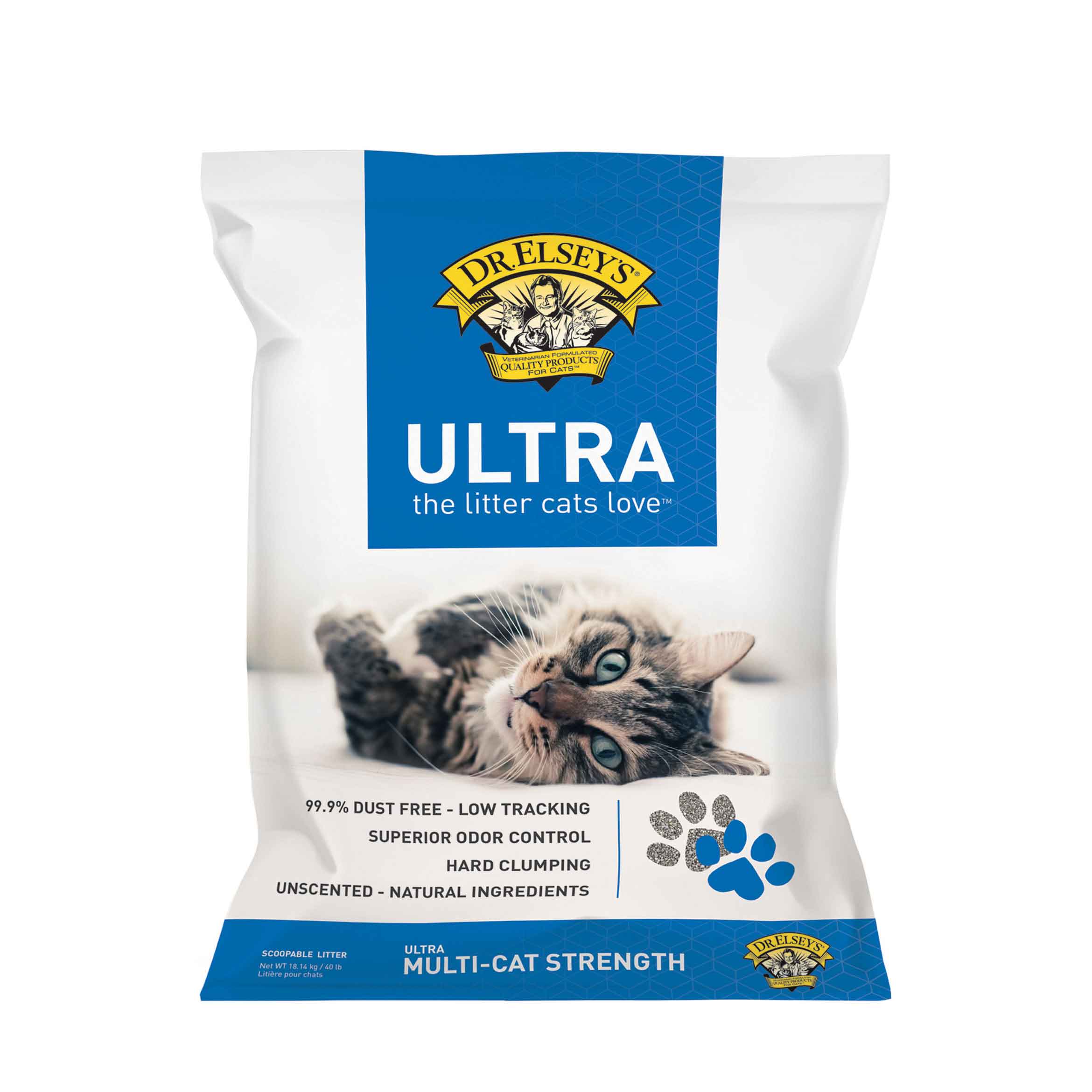 Dr Elsey's Ultra premium natural clay litter, 40 pound bag