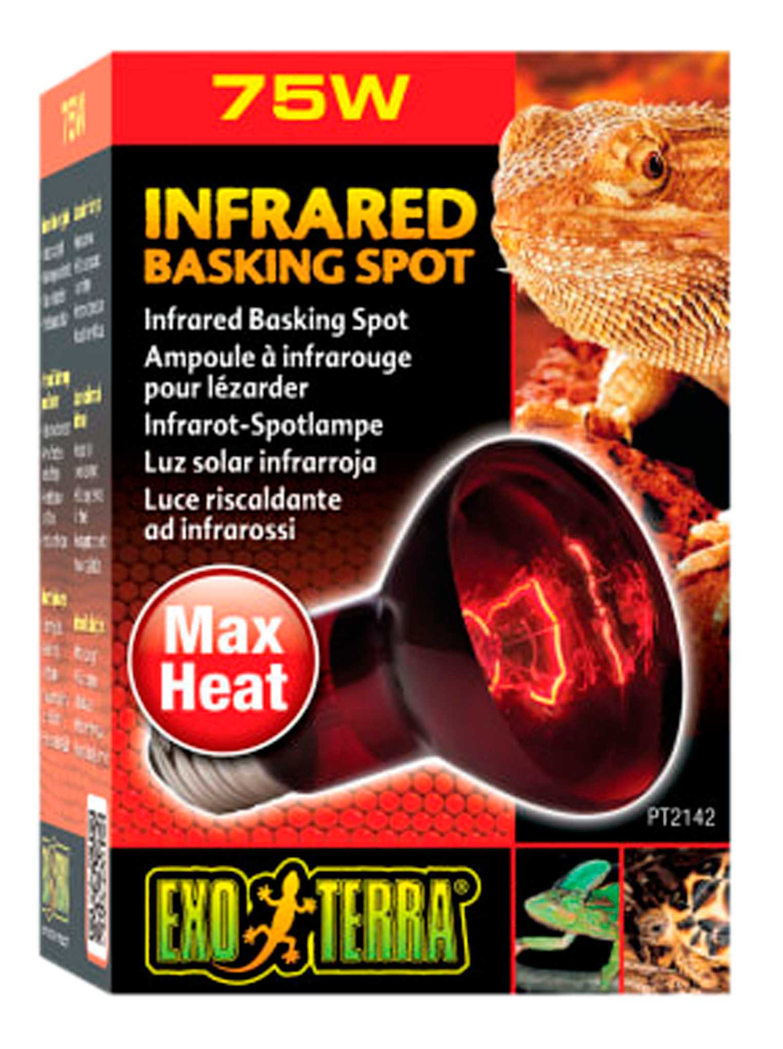 Exo Terra Reptile Heat/light Basking Infrared Spot 75w 1ea
