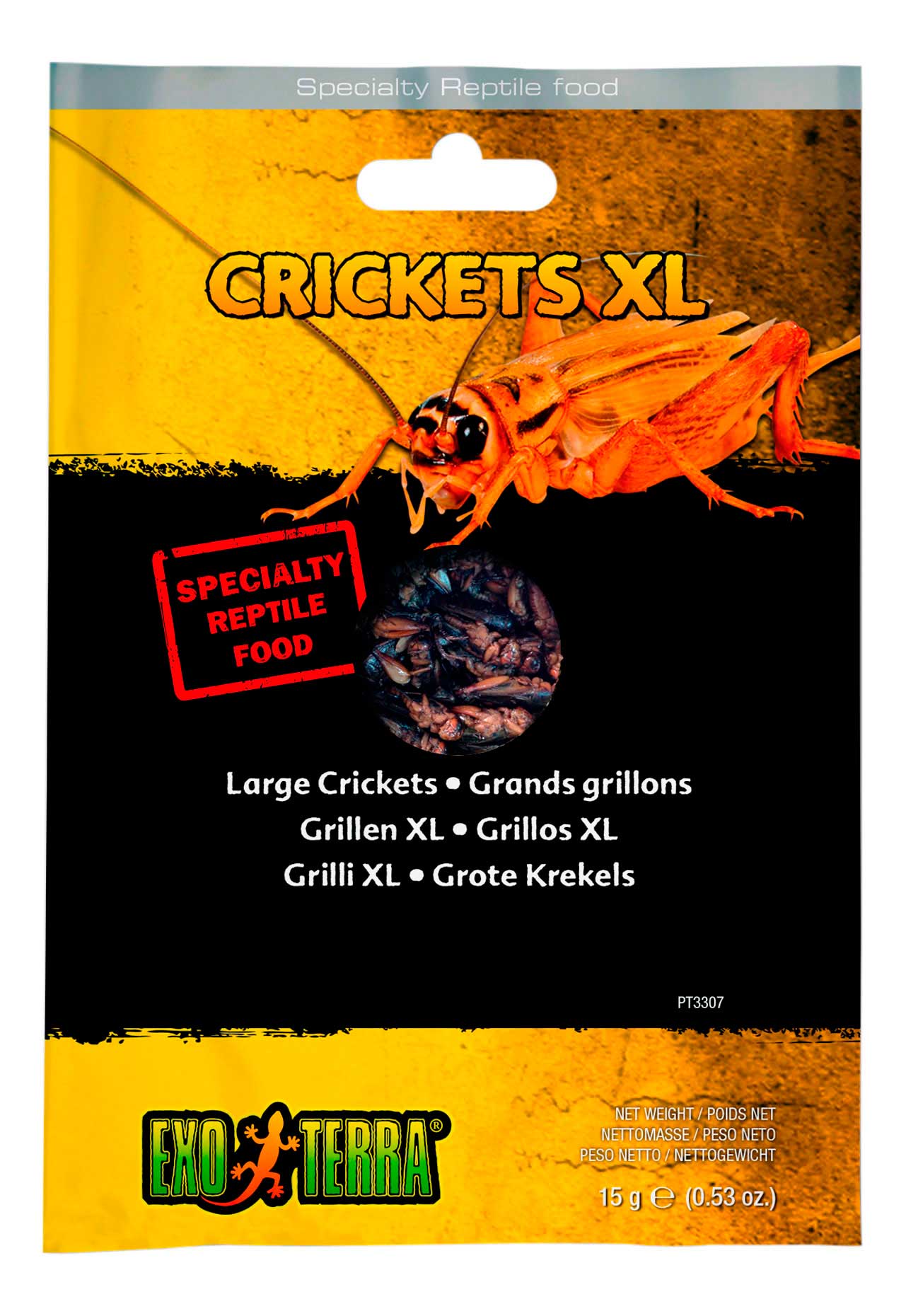 Exo Terra Reptile Food Crickets Xl 0.53oz