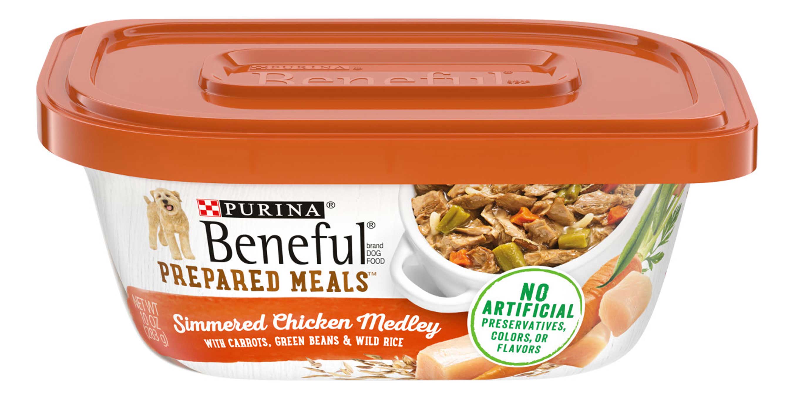 Purina Beneful Prepared Meals Simmered Chicken Medley Wet Dog Food - 10 Ounce Tub