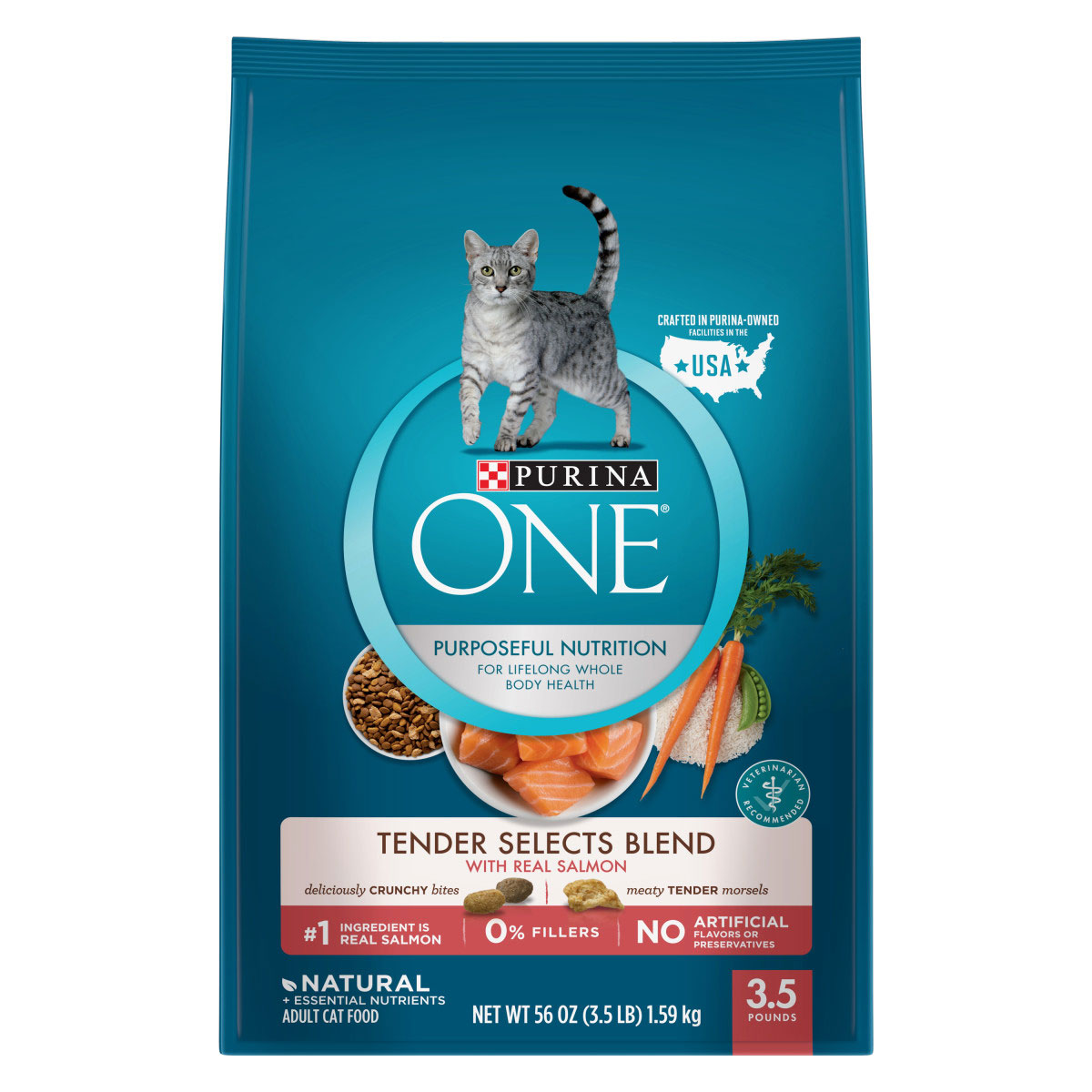 Purina One Cat Food Tender Selects Salmon 3.5lb