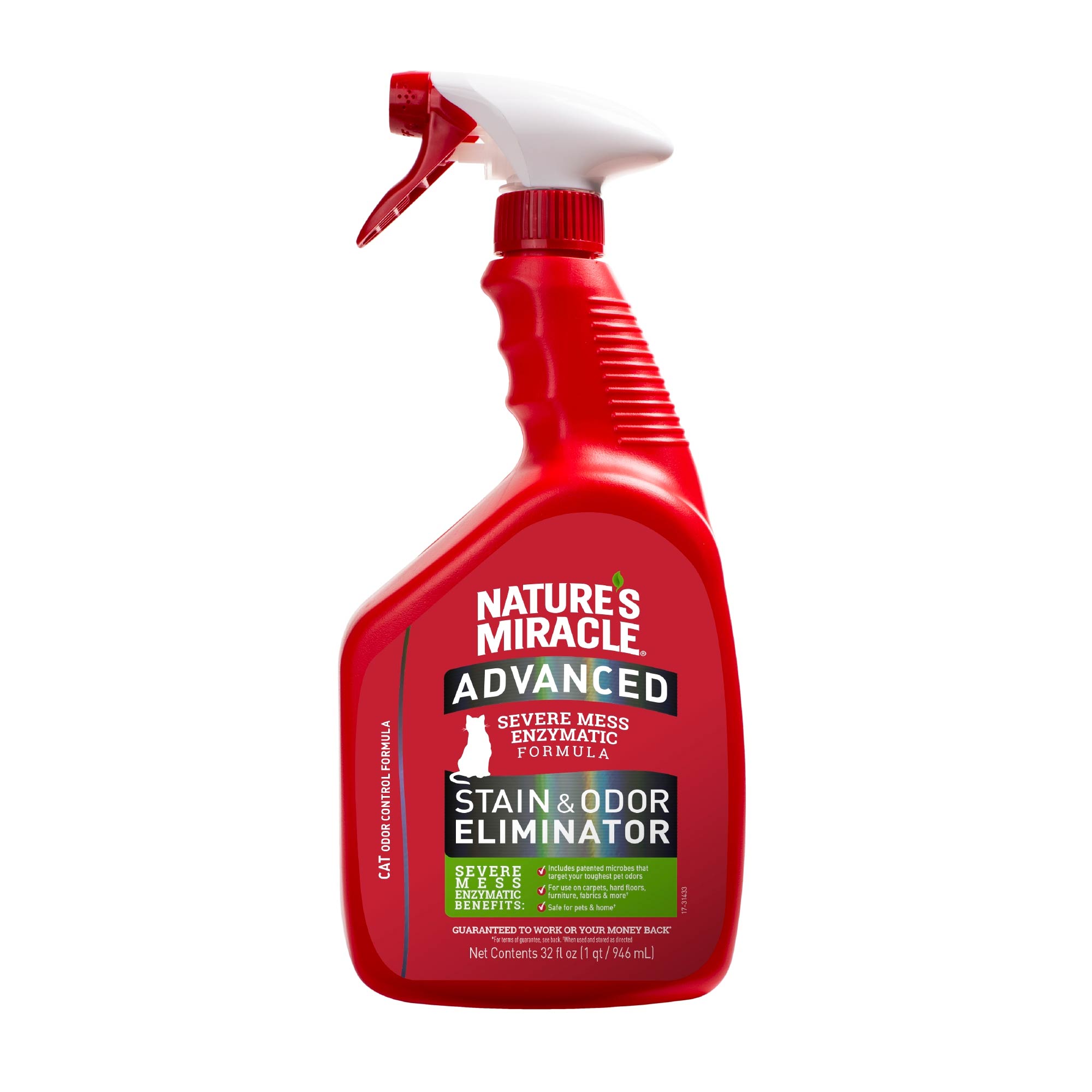 Natures Miracle Advanced Just for Cats Stain and Odor Remover, 32 Ounces