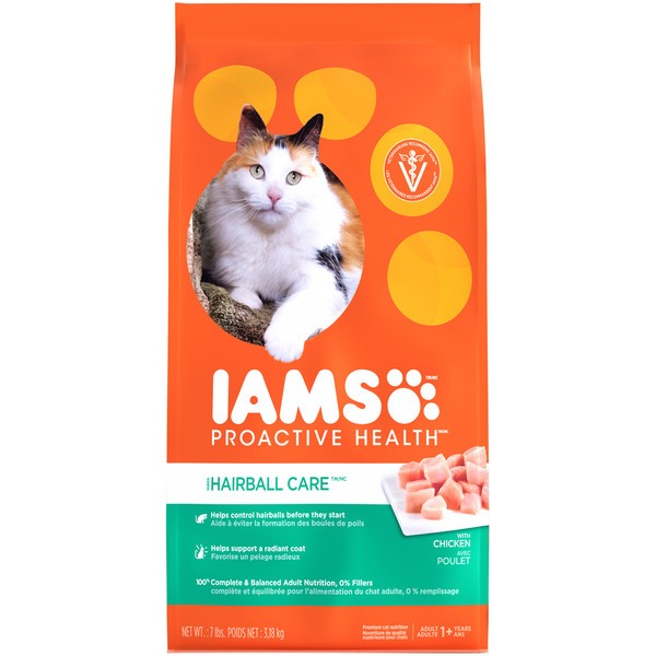 Iams Proactive Hlth Cat Food Hairball Care 7lb