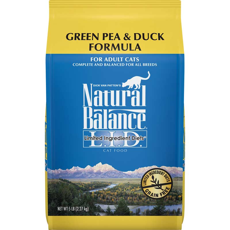 Natural Balance® L.I.D. Limited Ingredient Diets® Green Pea & Duck Dry Cat Formula, 5 Pound Bag