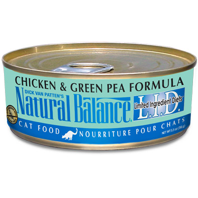 Natural Balance® L.I.D. Limited Ingredient Diets® Chicken & Green Pea Canned Cat Formula, 5.5 Ounce Can