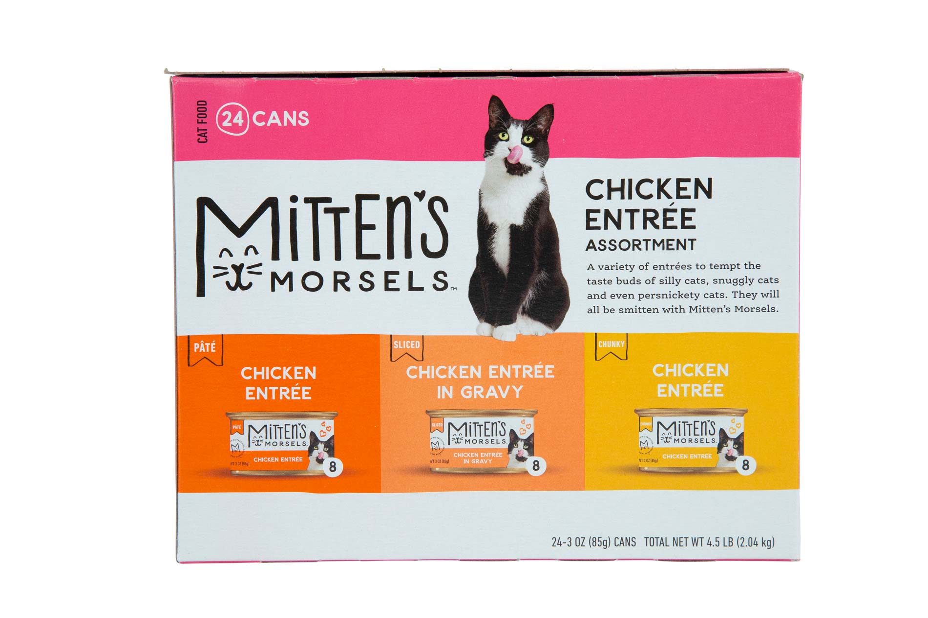 Mitten's Morsels Chicken Variety Pack Wet Cat Food, 3 Ounces, 24 Cans