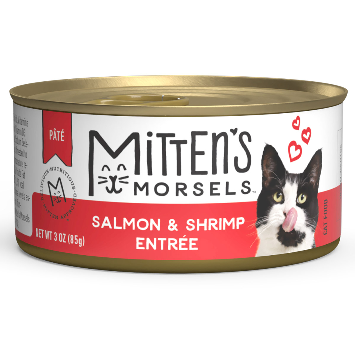Mitten's Morsels Pâté Salmon & Shrimp Entrée Wet Cat Food, 3 Ounces