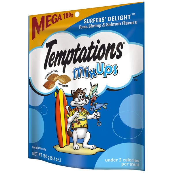 Temptations MixUps Treats for Cats Surfer's Delight Flavor, 6.3 Ounces