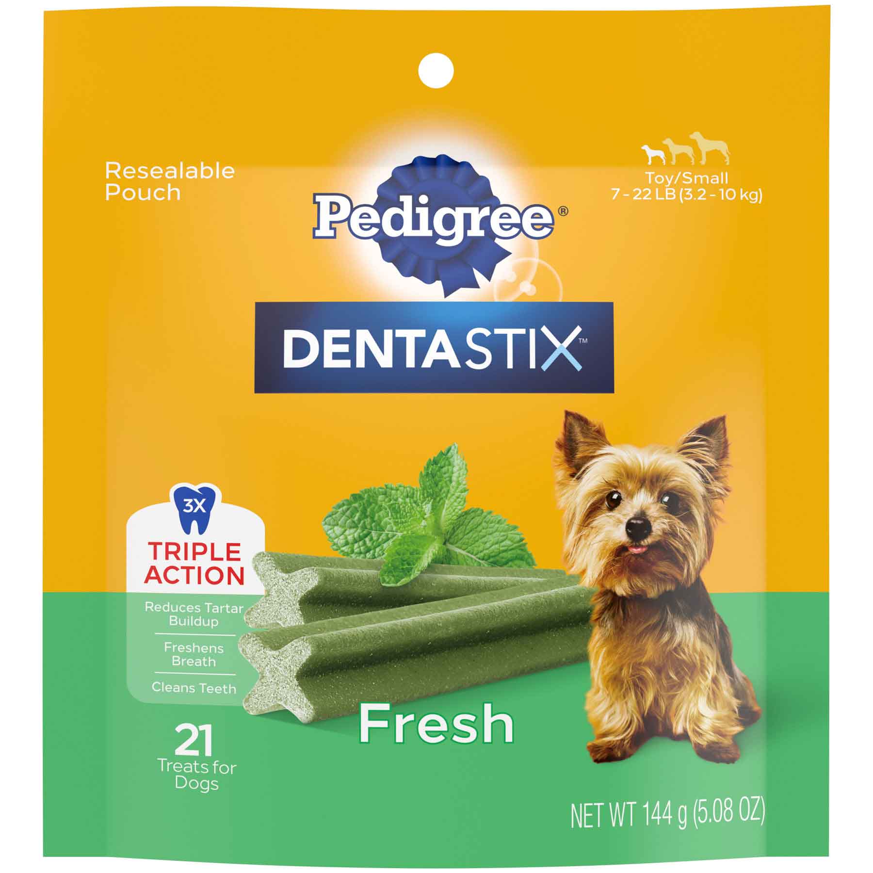 Pedigree Dog Treat Dentastix Fresh Mini 21ct 5.08oz