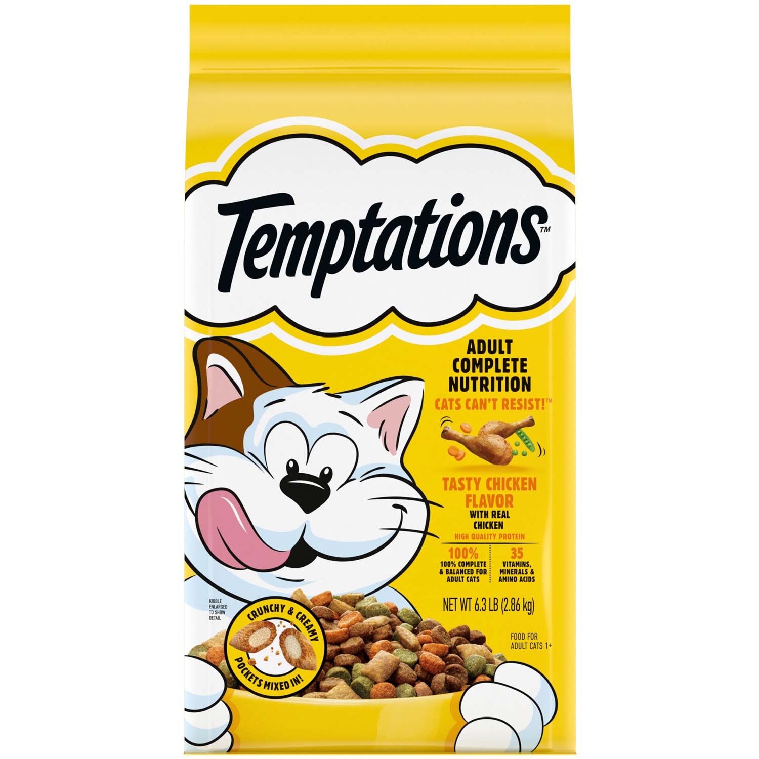 Temptations Tasty Chicken Flavor Adult Dry Cat Food, 6.3 Pounds
