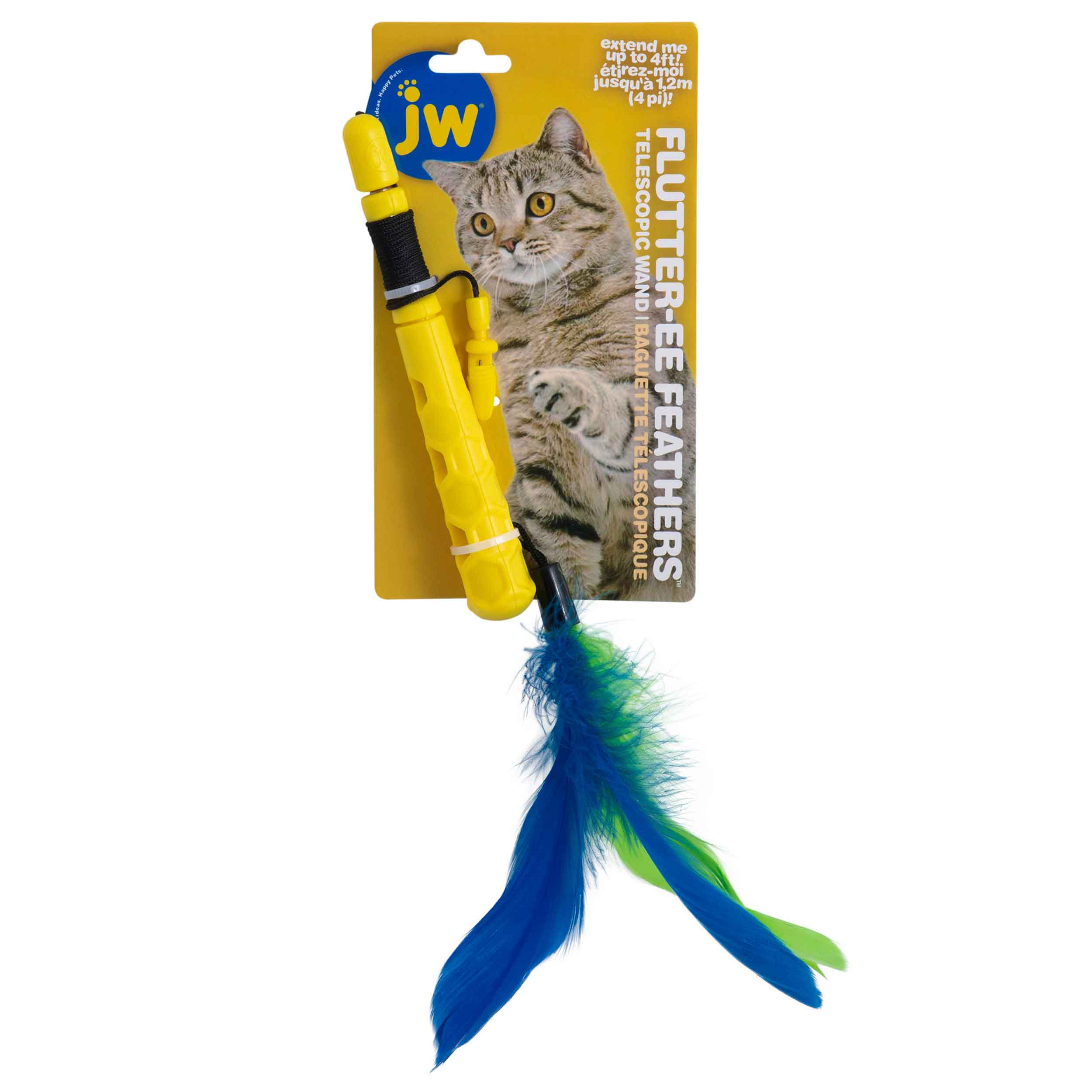 JW Flutter-ee Feathers Telescopic Cat Wand