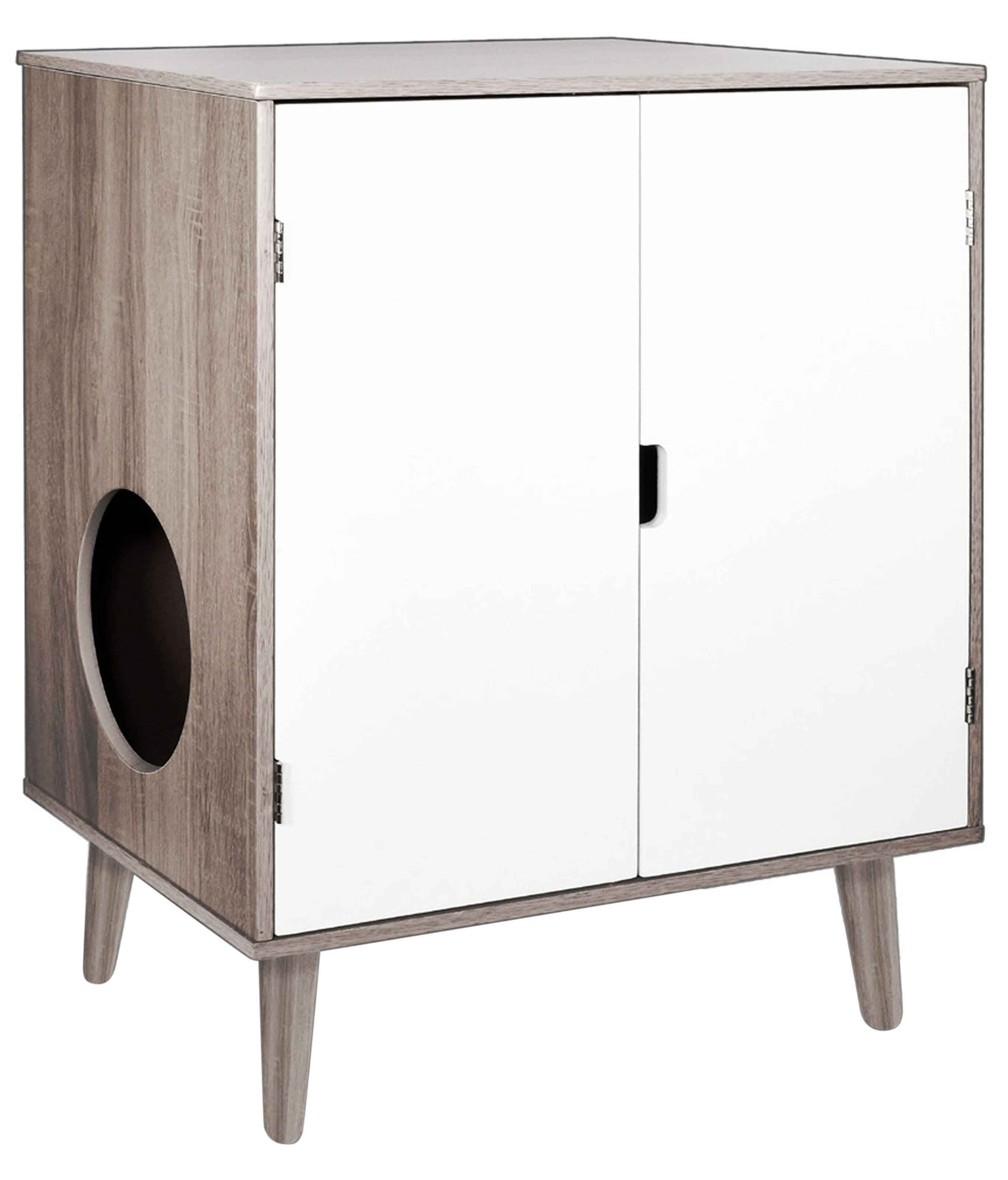 Penn Plax Cat Furniture Cabinet Woodgrain 1ea