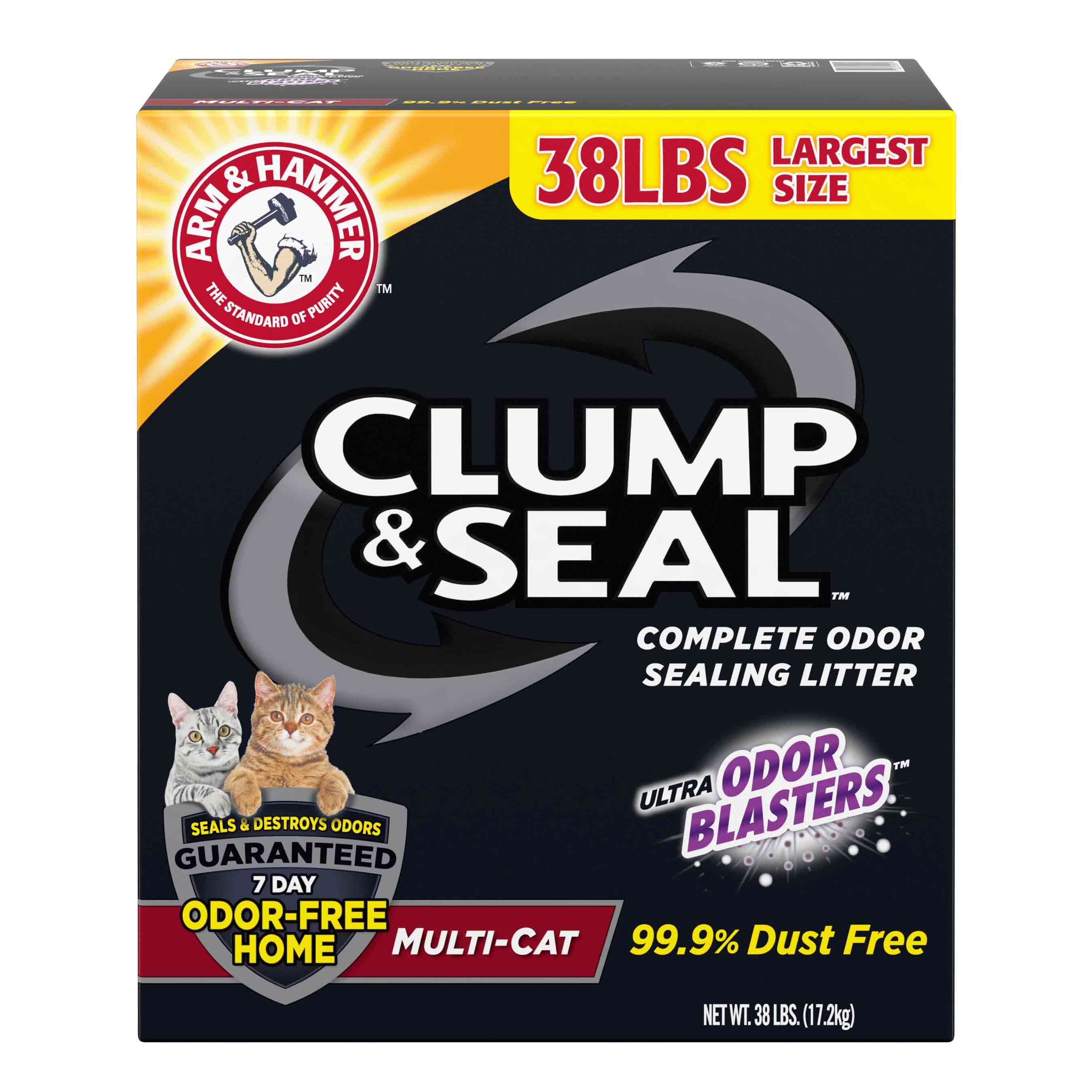 Arm & Hammer Clump and Seal Multi-Cat Litter, 38 Pounds