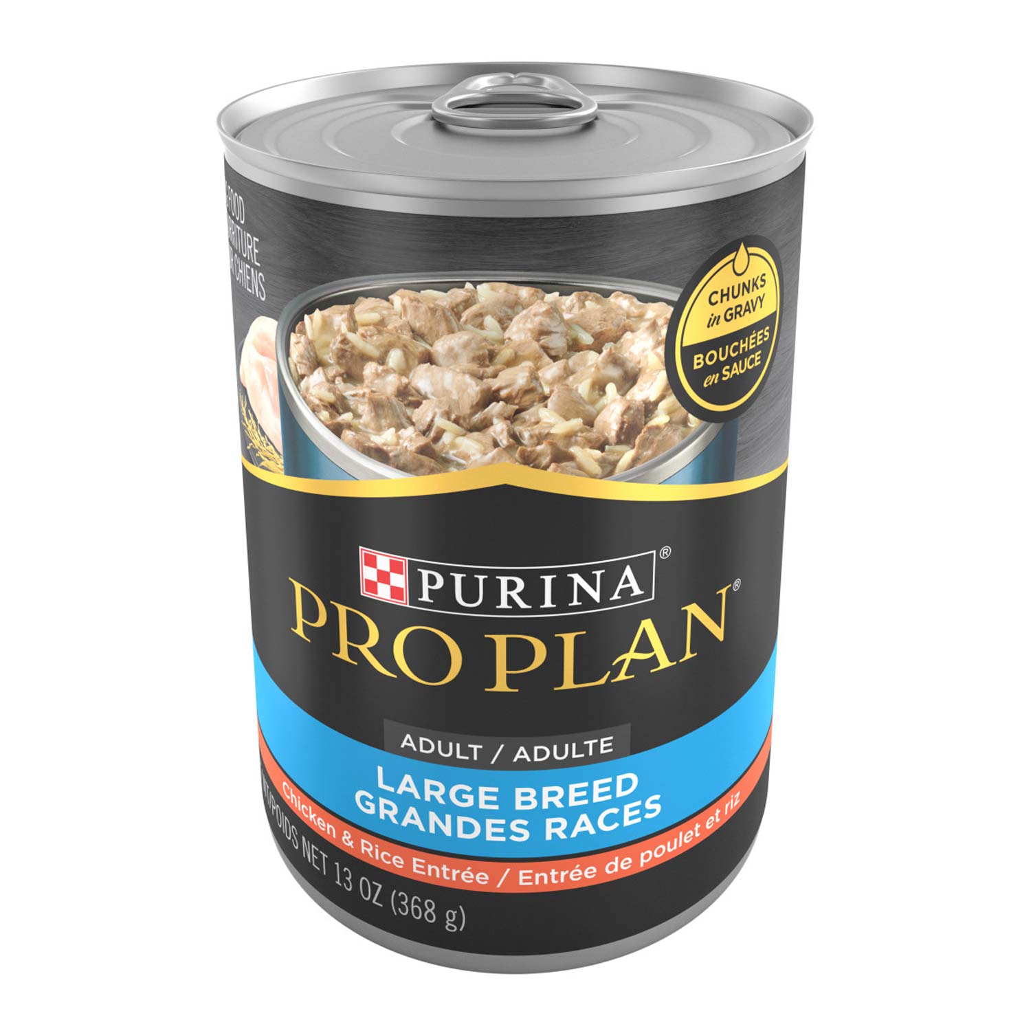 Purina Pro Plan Large Breed Gravy Wet Dog Food, SPECIALIZED Chicken & Rice Entree - 13 Ounce Can