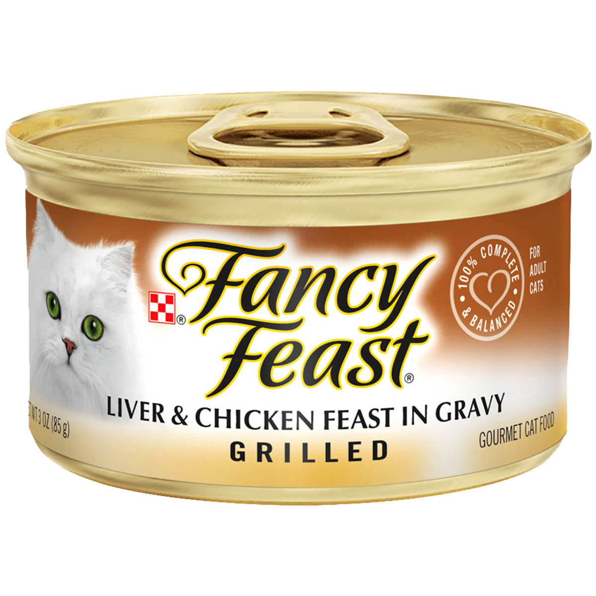 Purina Fancy Feast Gravy Wet Cat Food, Grilled Liver & Chicken Feast - 3 Ounce Can