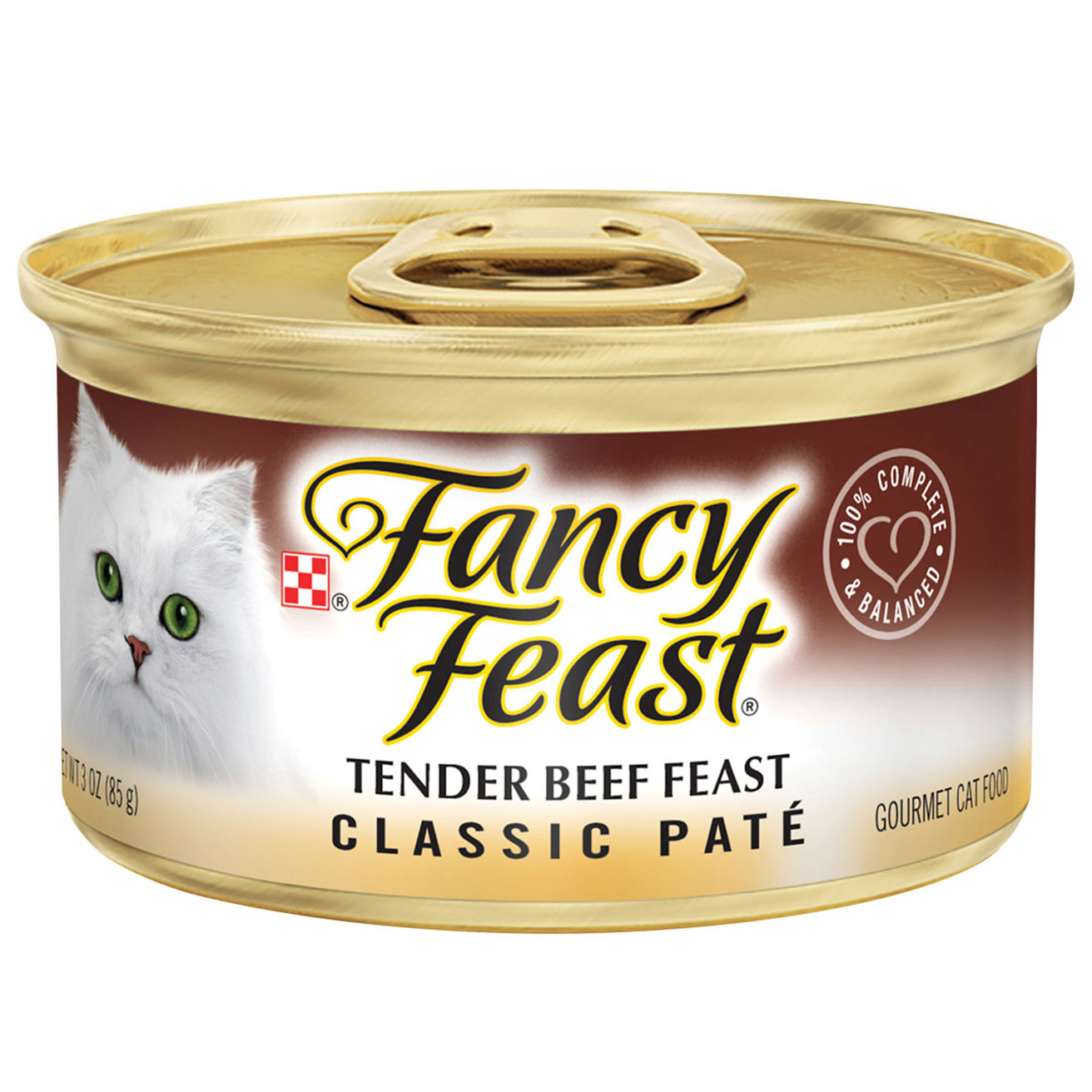 Purina Fancy Feast Grain Free Pate Wet Cat Food, Tender Beef Feast - 3 Ounce Can