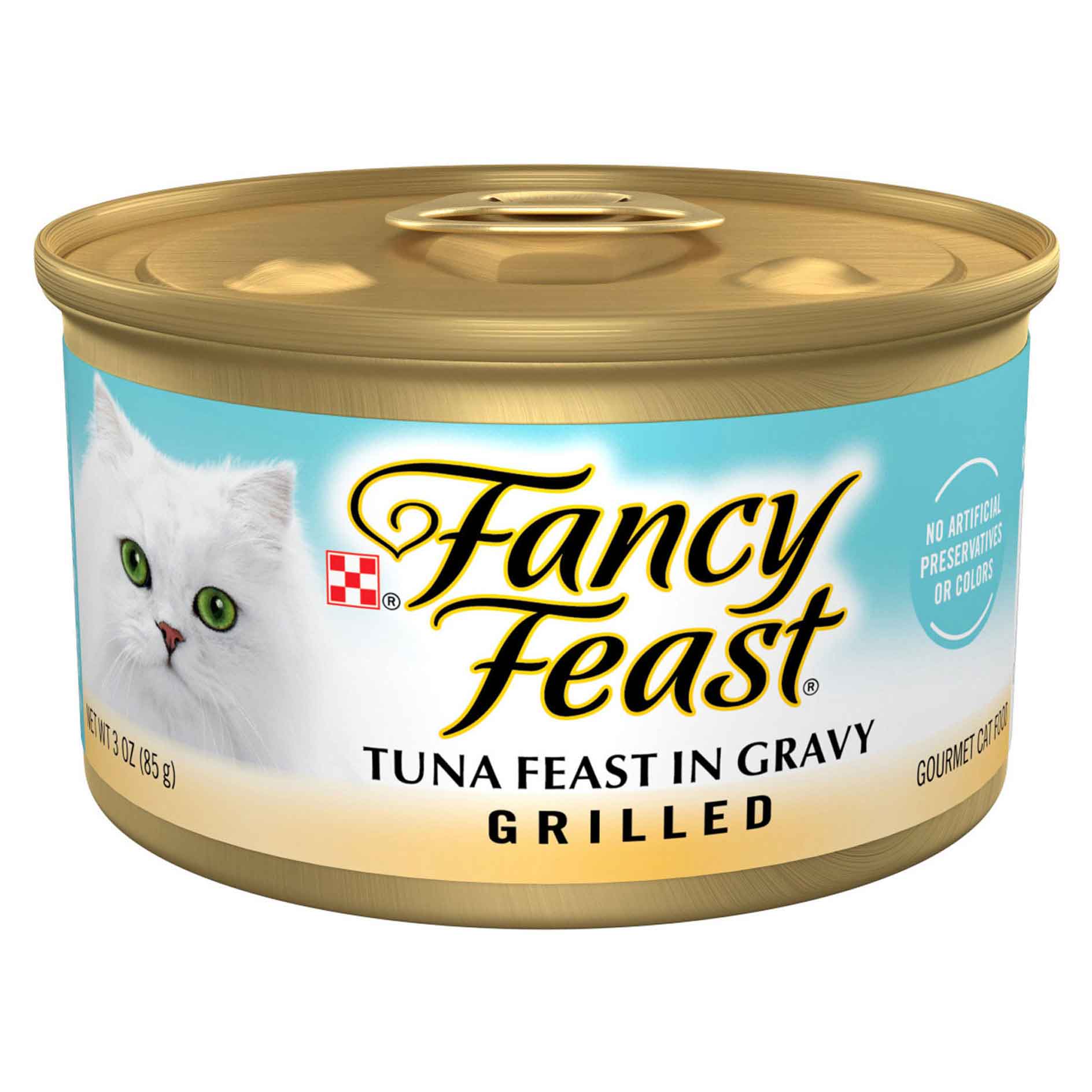 Purina Fancy Feast Gravy Wet Cat Food, Grilled Tuna Feast - 3 Ounce Can