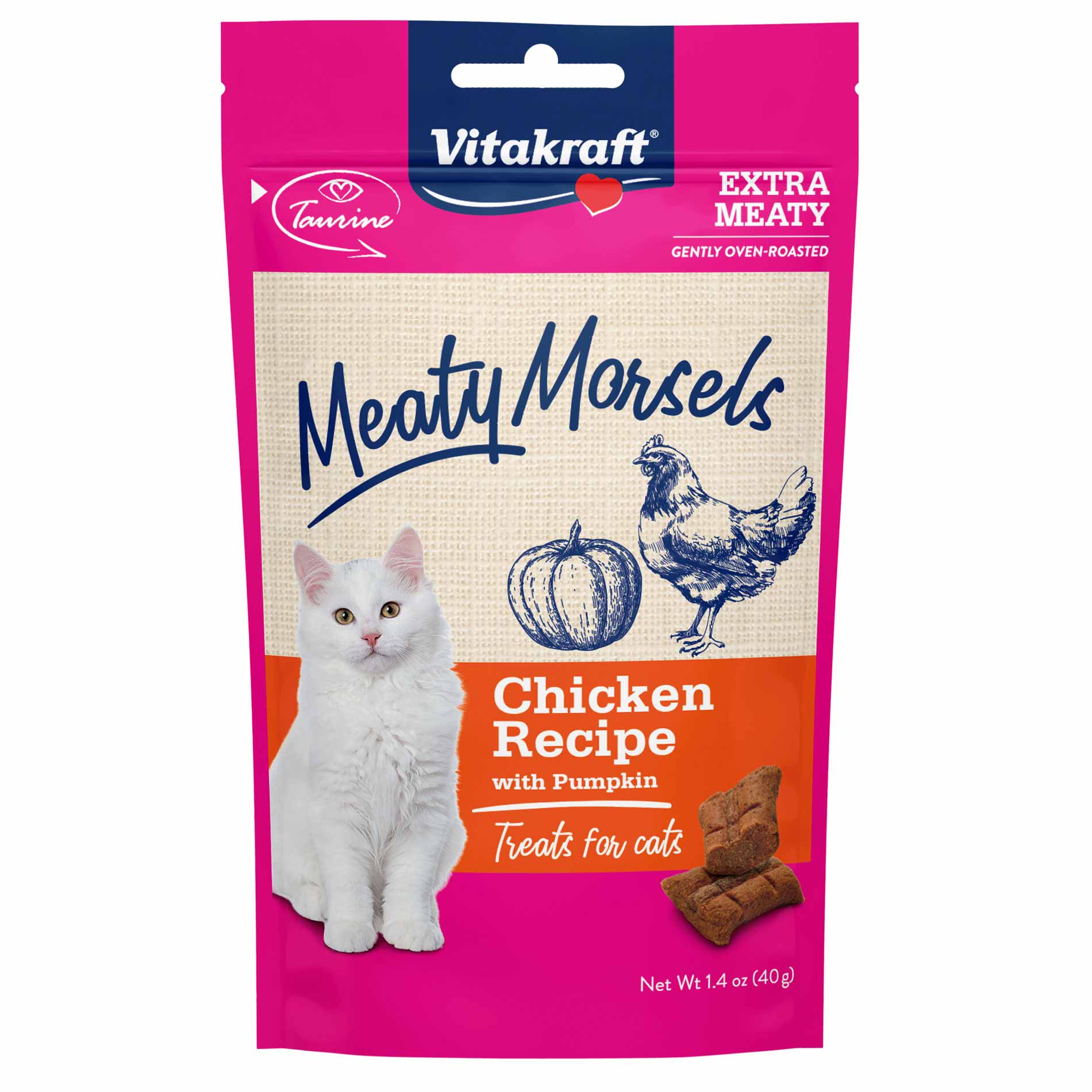 Vitakraft Cat Treat Meaty Morsels Chk/pump 1.4oz