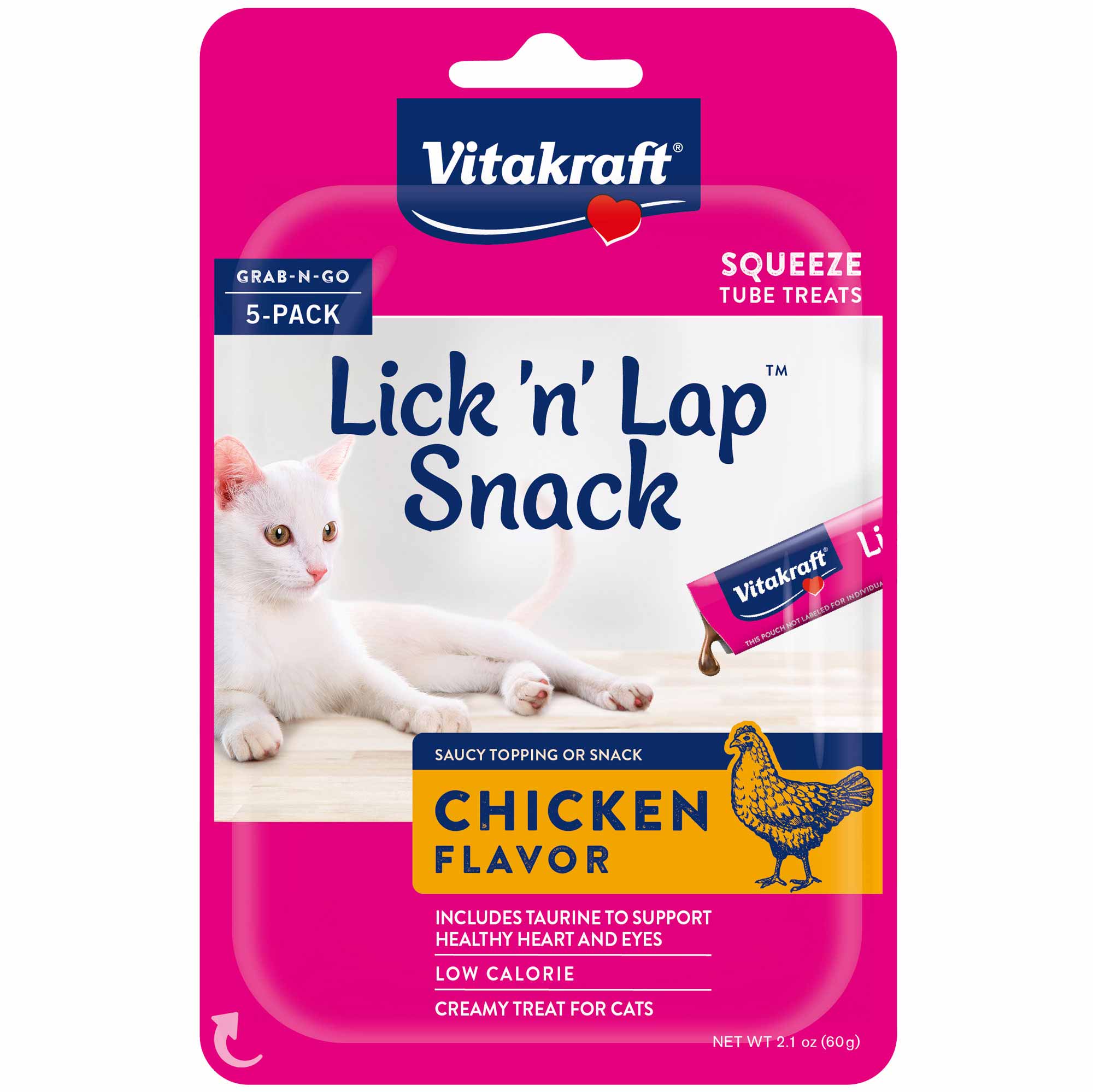 Vitakraft Cat Treat Lick N Lap Snacks Chk 5pk 2.1oz