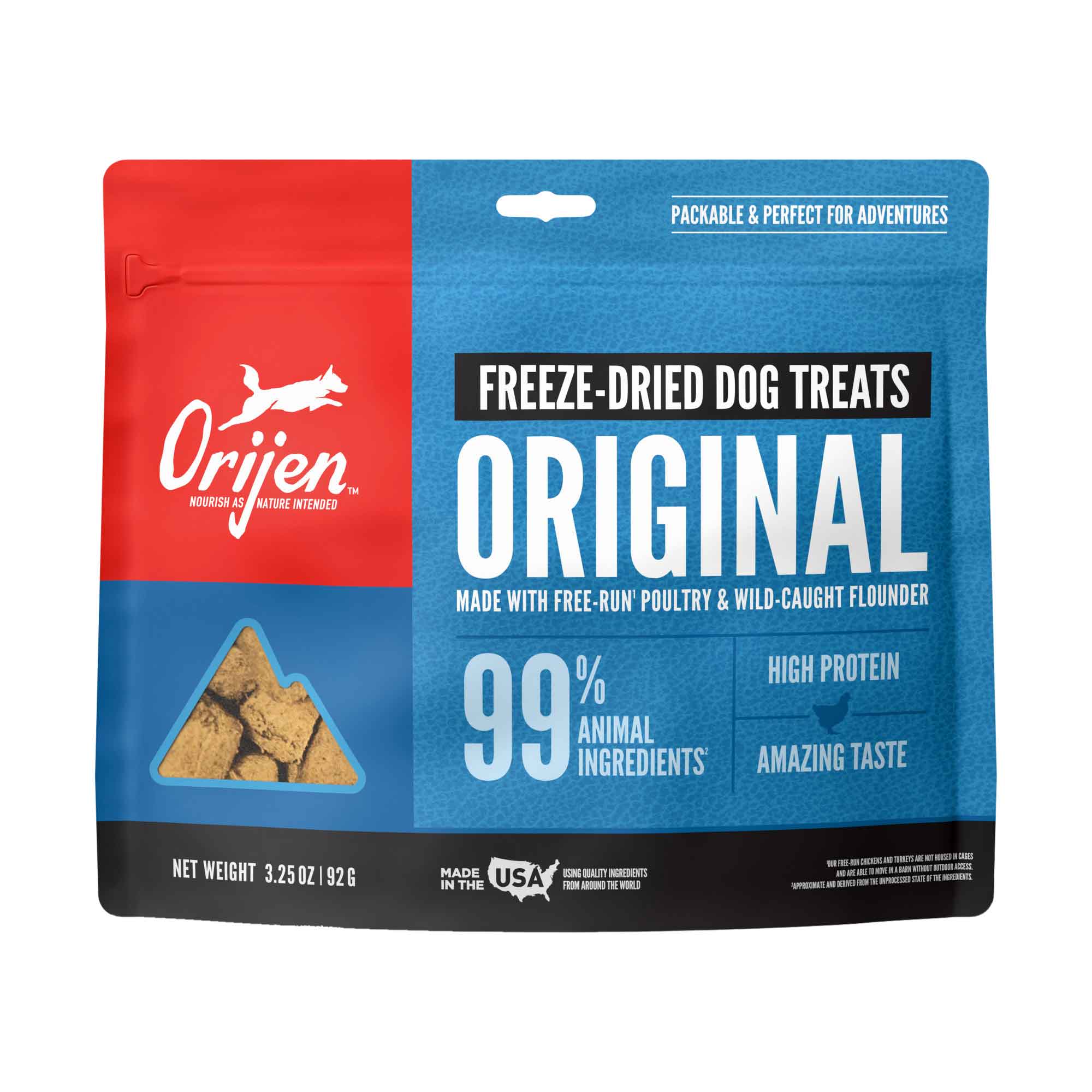 ORIJEN® Freeze Dried Dog Treats, Grain Free, High Protein, Raw Animal Ingredients, Original, 3.25 Ounces