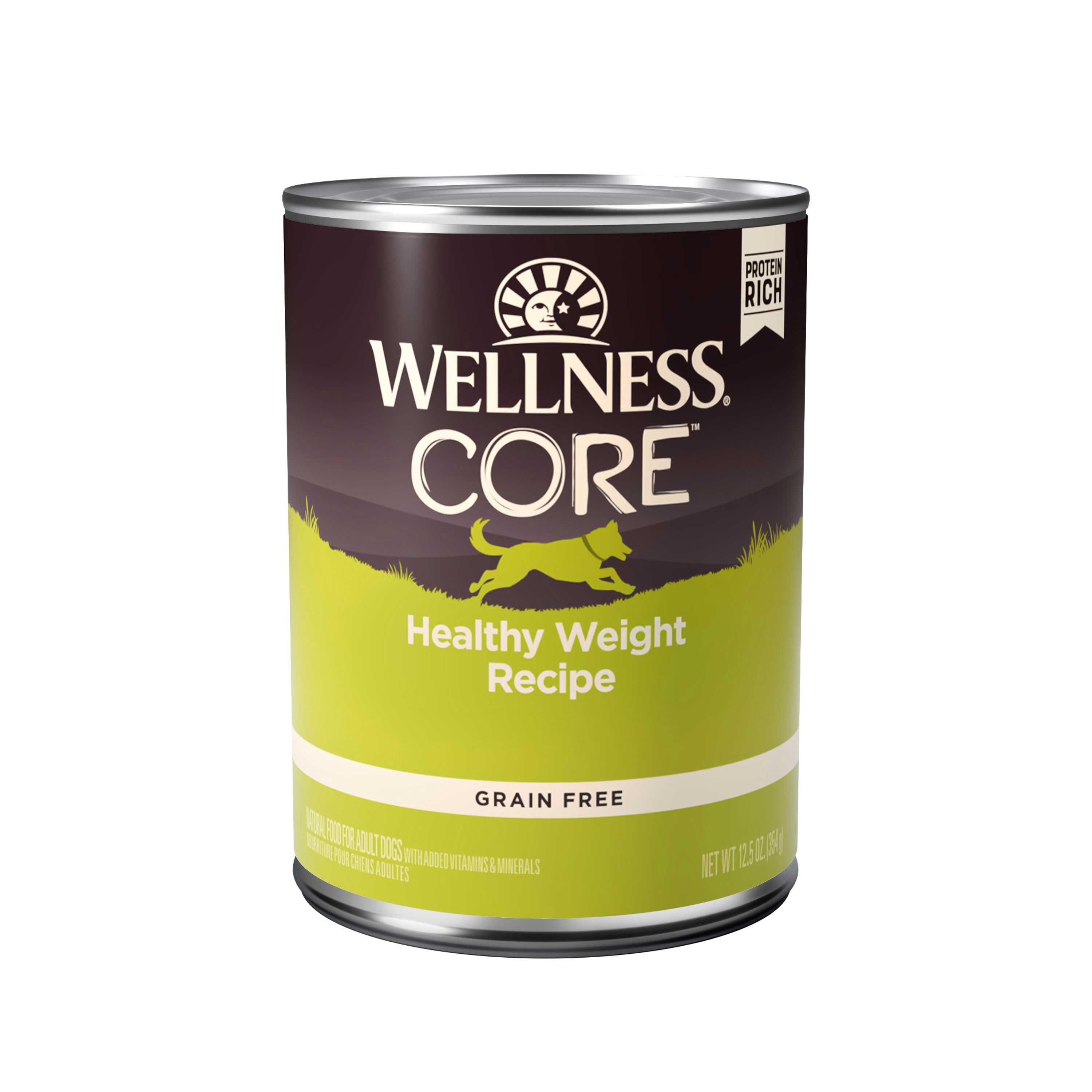 Wellness CORE Natural Wet Dog Food, Grain Free Weight Management, 12.5 Ounces