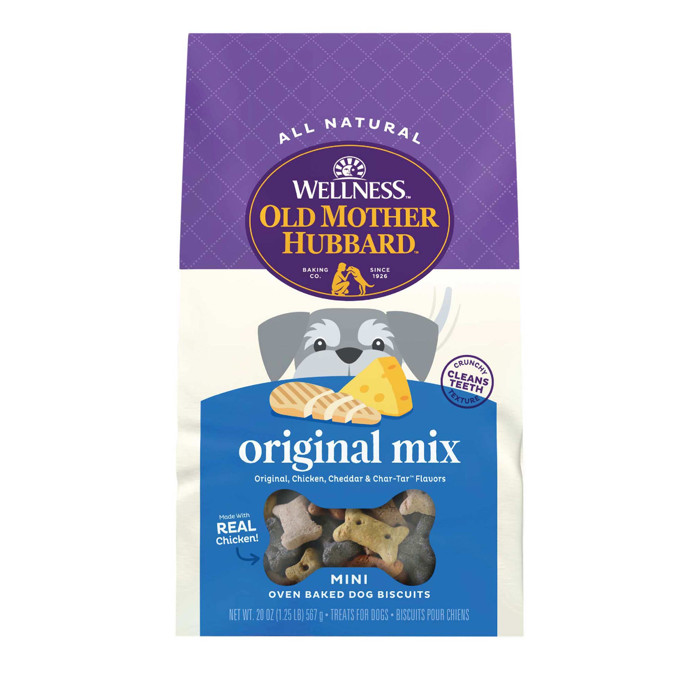 Old Mother Hubbard Classic Original Assortment Biscuits Baked Dog Treats, Mini, 20 Ounce Bag