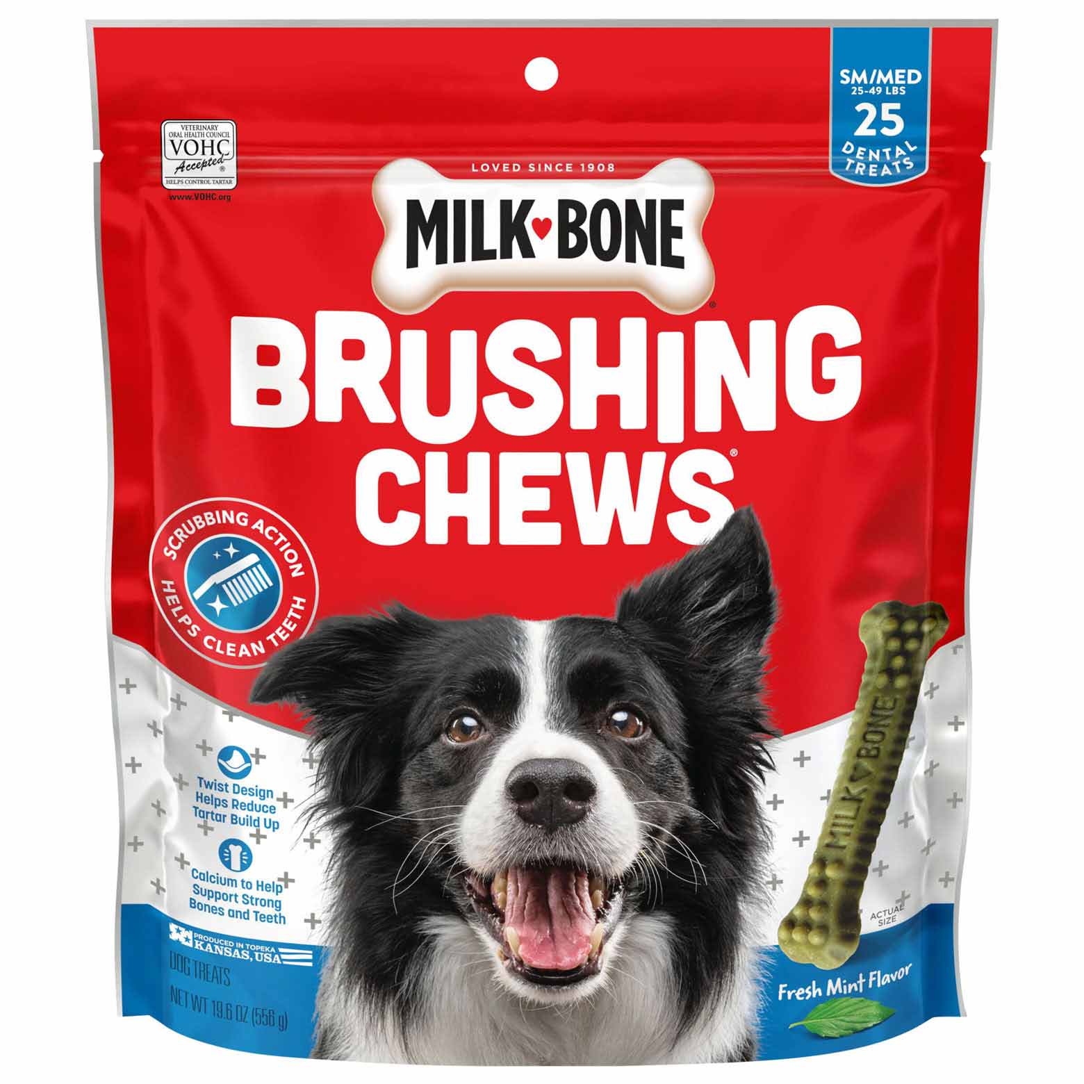 Milkbone Brushing Chews Sm/md Fresh Value 19.6oz