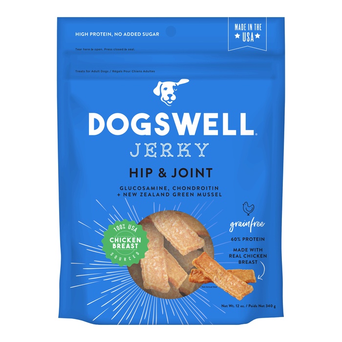Dogswell Healthy Hips And Joints US Chicken Jerky, 12 Ounces