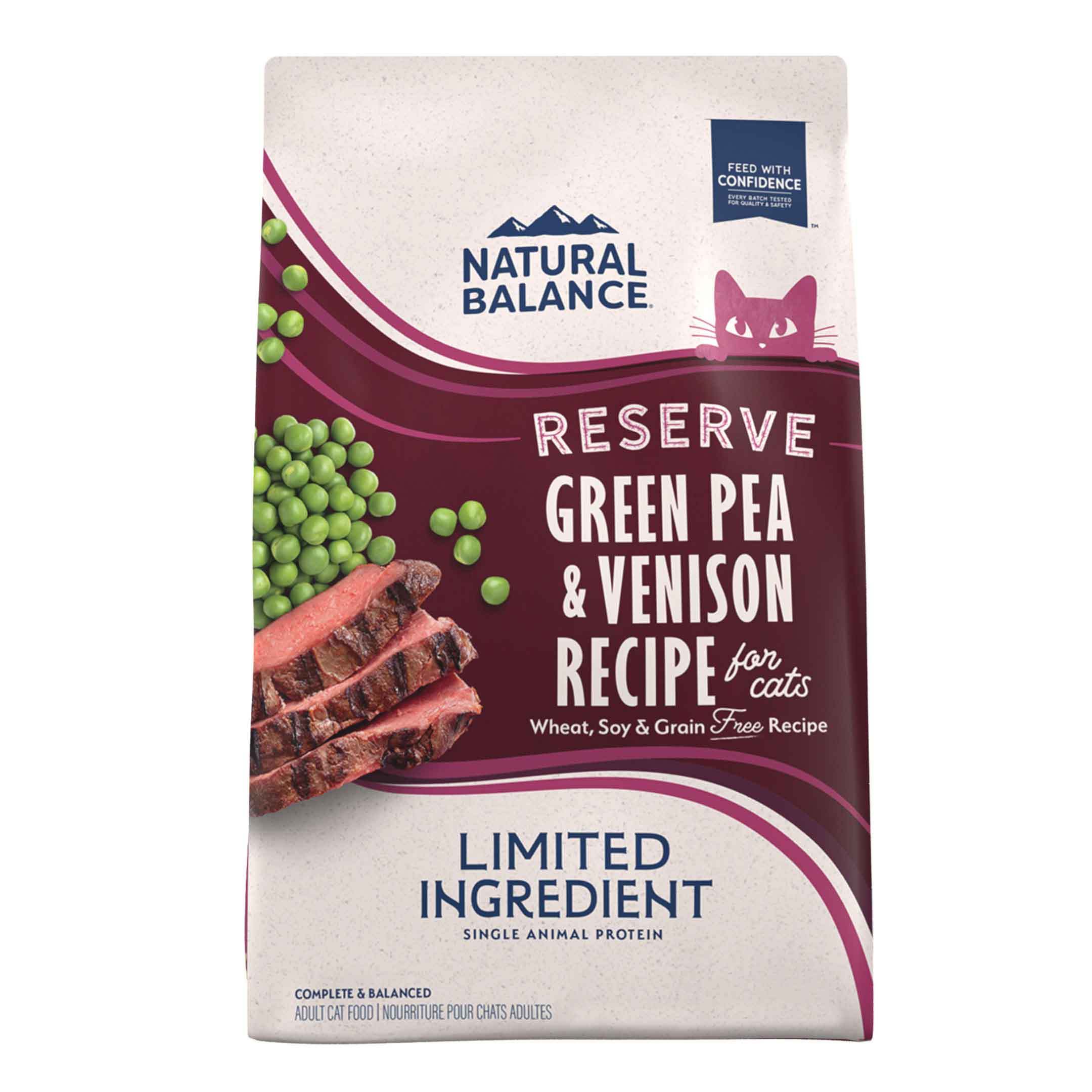 Natural BalanceÂ® Limited Ingredient Reserve Grain Free Green Pea & Venison Recipe Dry Cat Food, 4 Pounds