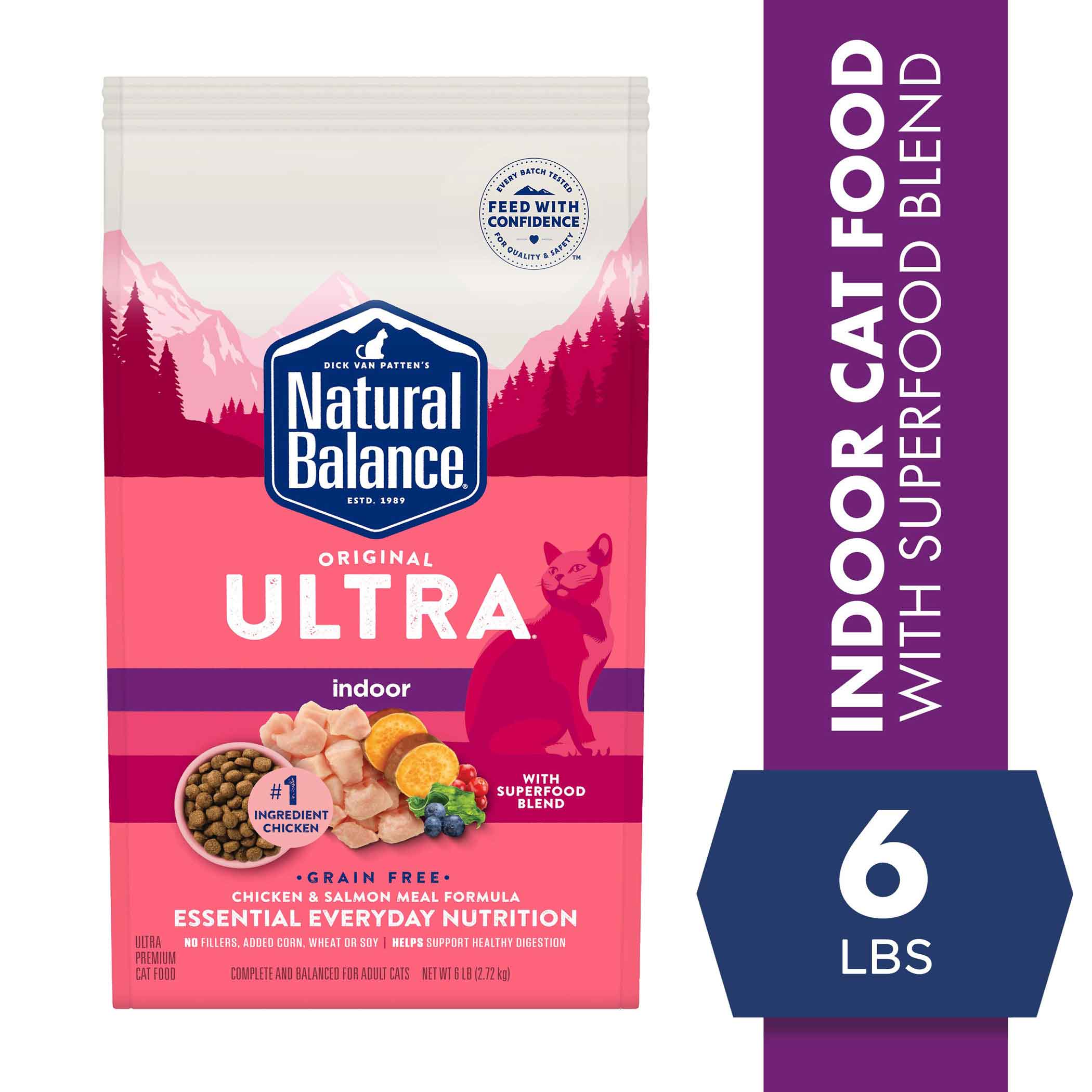 Natural BalanceÂ® Original Ultraâ„¢ Grain Free Indoor Chicken & Salmon Meal Formula Dry Cat Food, 6 Pounds