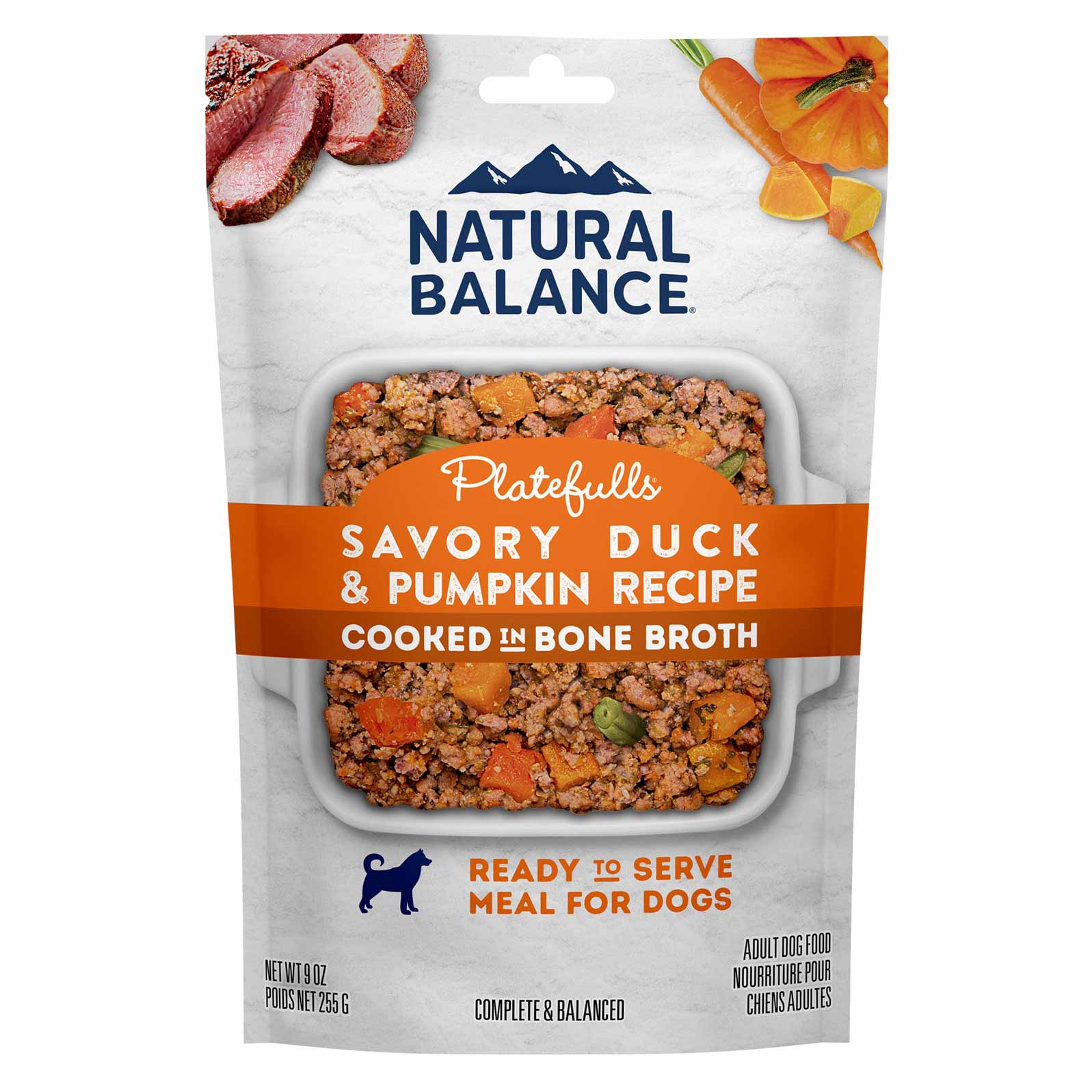 Natural Balance® Platefulls® Savory Duck & Pumpkin Recipe Wet Dog Food, 9 Ounces