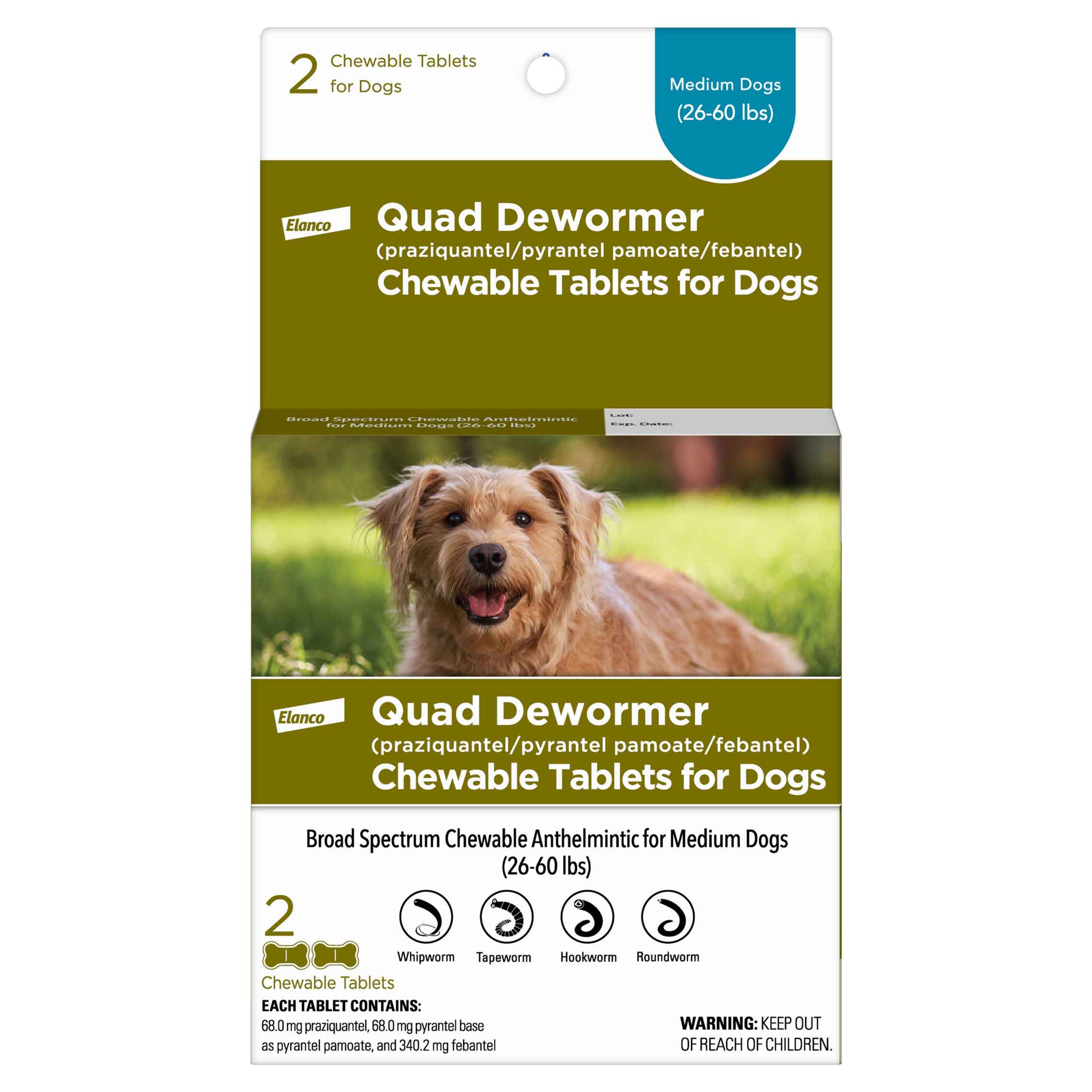 Bayer Expert Quad Dewormer Dog Md 2ct