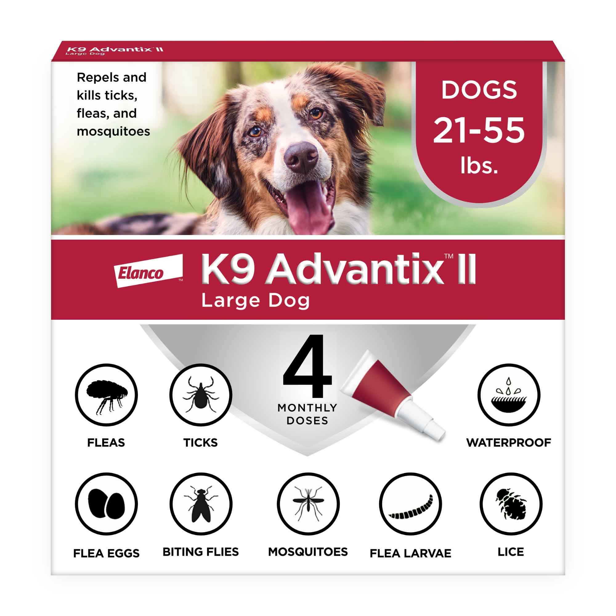 Bayer K9 Advantix II Large Dog, 4-Pack