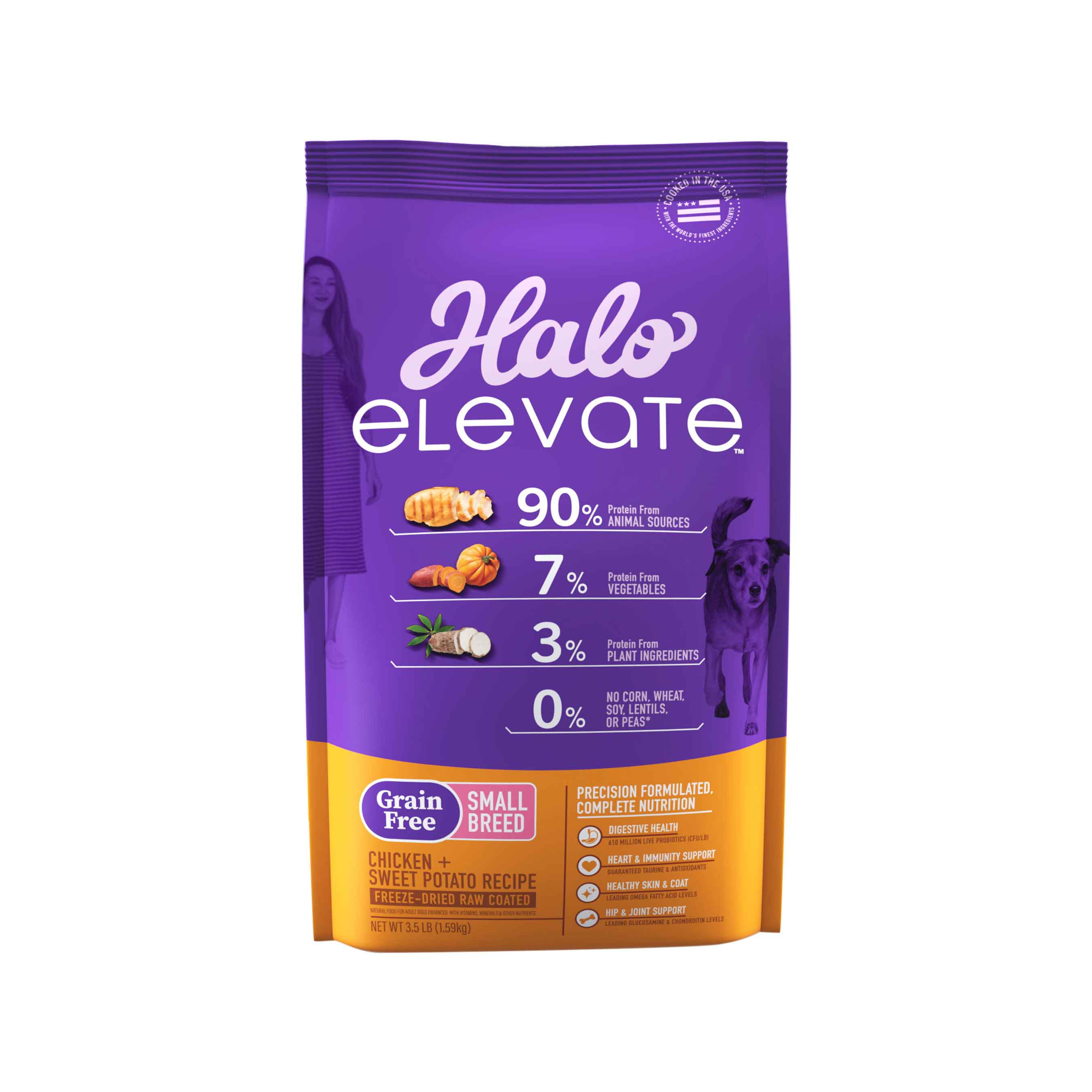 Halo Elevate Grain Free Small Breed Chicken Recipe Dry Dog Food, 3.5 Pounds