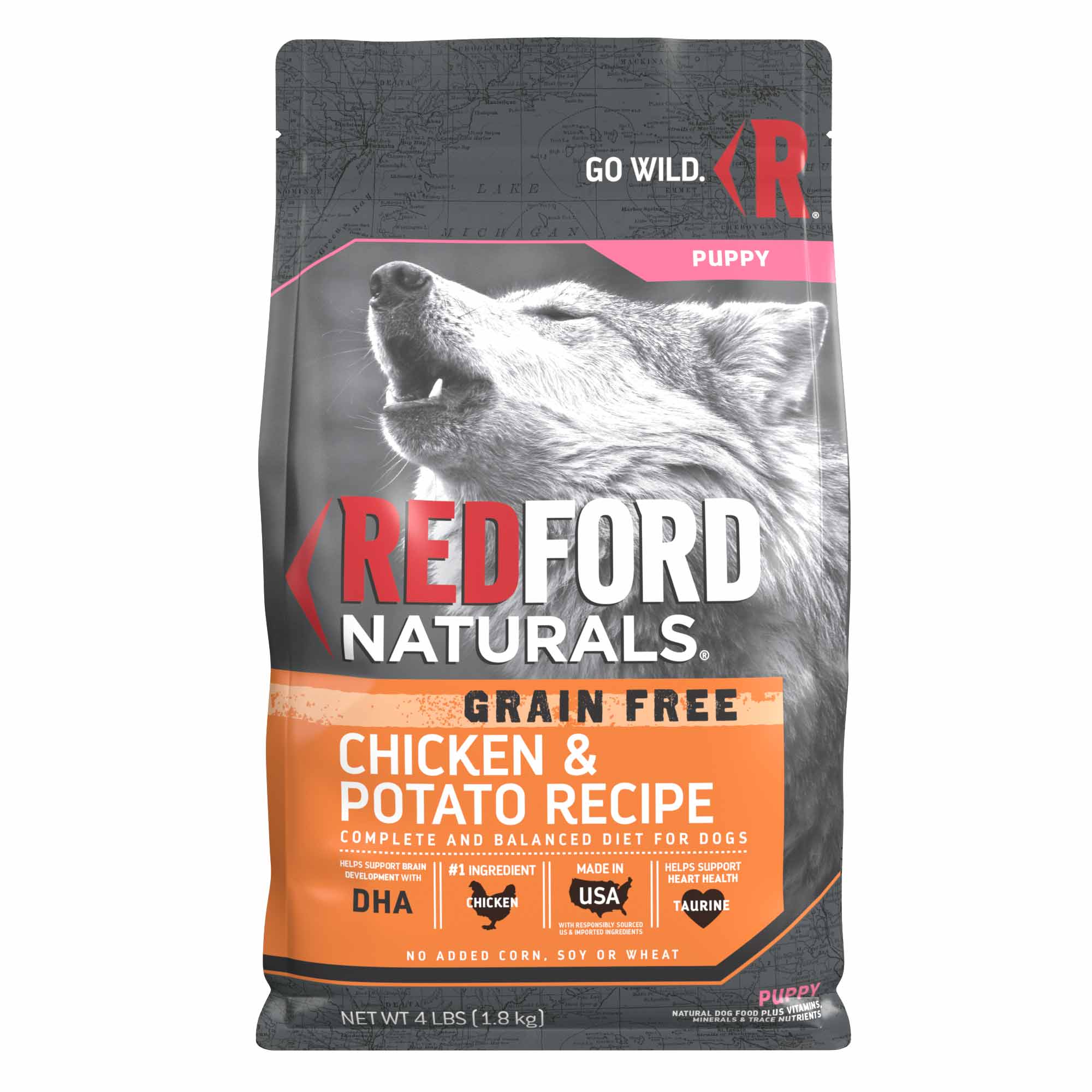 Redford Naturals Grain Free Puppy Chicken & Potato Recipe Dog Food, 12 Pounds