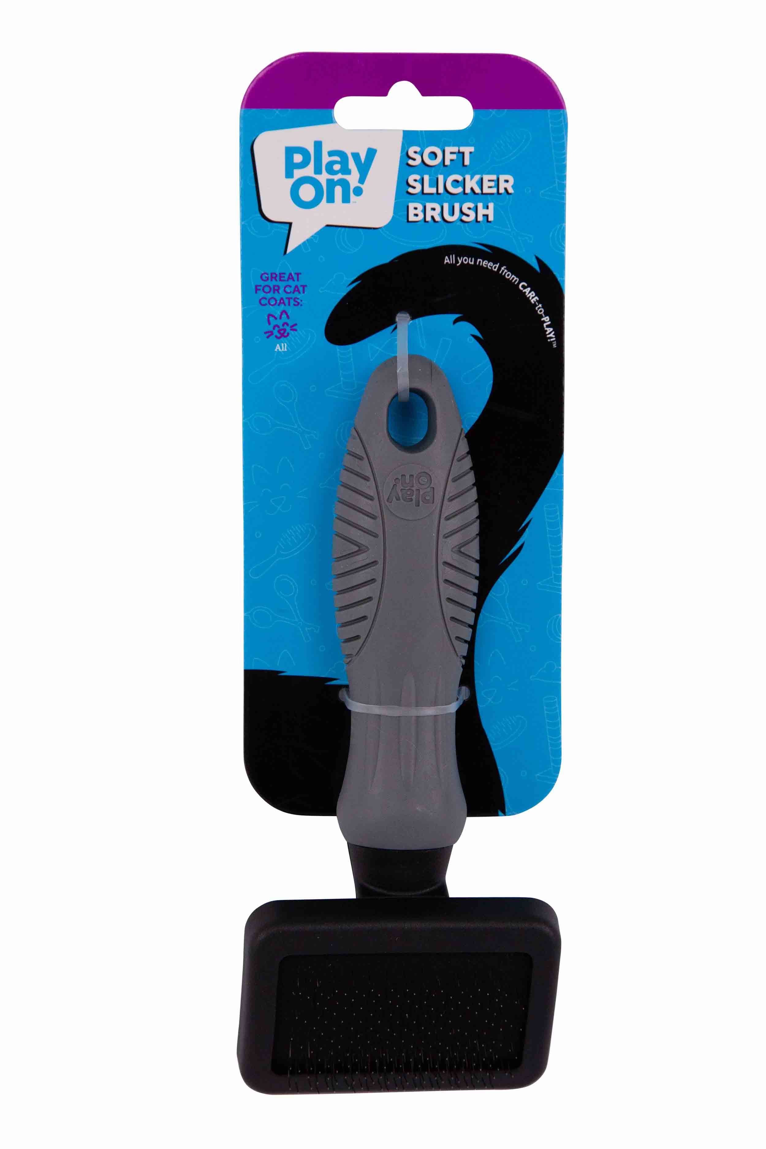 Play On Cat Grooming Slicker Brush W/metal Pins 1 Ea