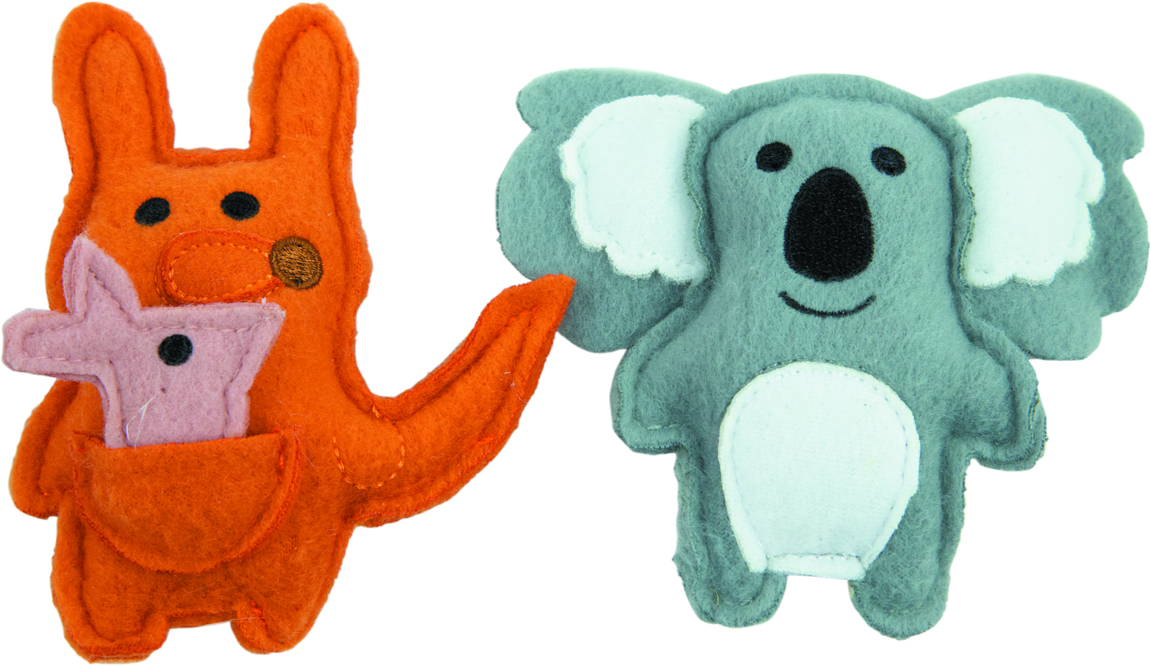 Play On Cat Toy Catnip Plush Koala and Kangaroo, 2 Pack