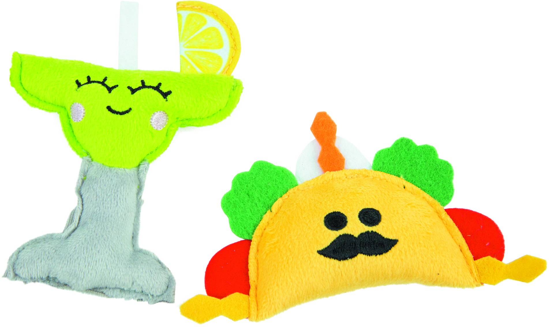 Play On Cat Toy Catnip Plush Taco and Drink, 2 Pack