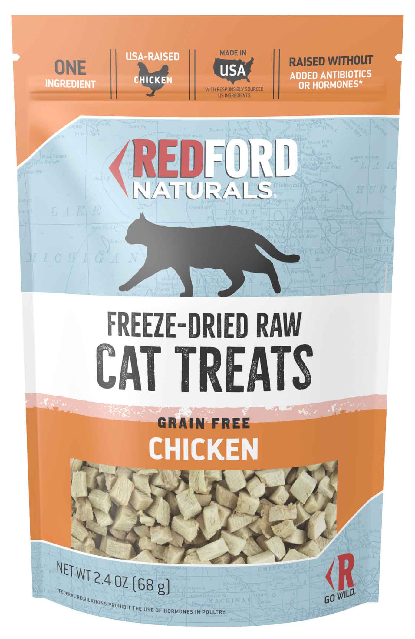 Redford Naturals Cat Treat Frze Drd Raw Gf Chk 2.4oz