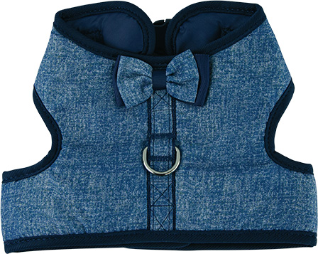 Play On Spring/Summer Dog Chambray Bowtie Harness, Small
