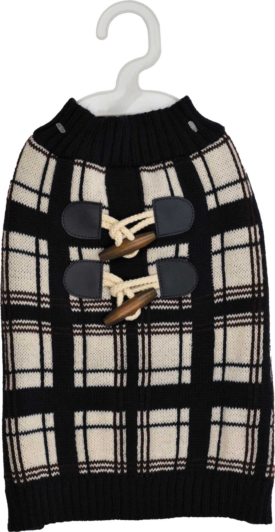 Play On Fall 2022 Plaid Toggle Sweater, Extra Extra Extra Large