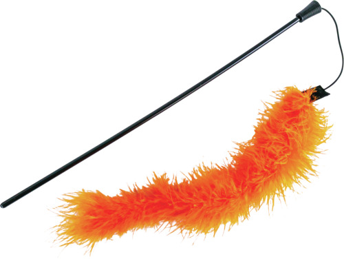 Play On Cat Toy Orange Marabou Teaser