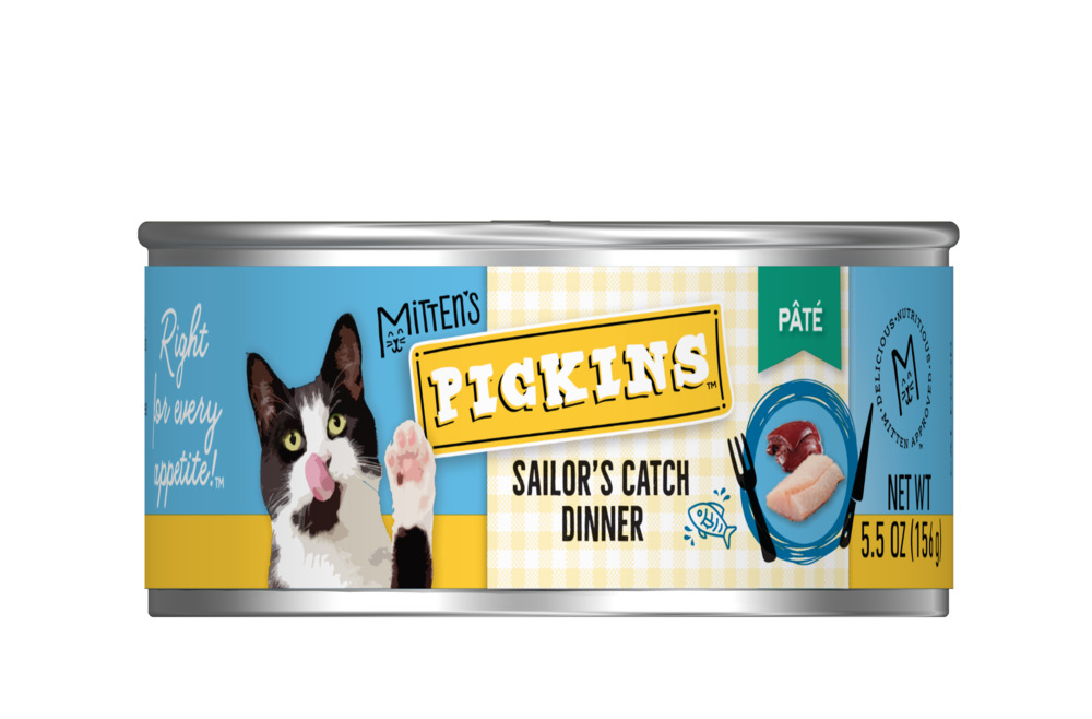 Mitten's Pickins PÃ¢tÃ© Sailor's Catch Dinner Wet Cat Food, 5.5 Ounces