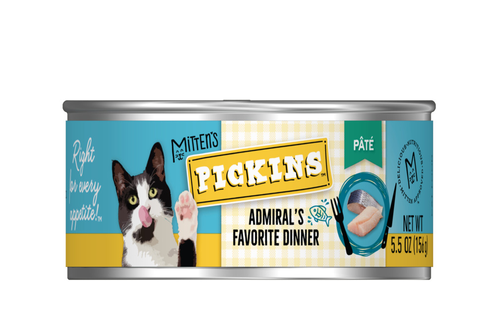 Mittens Pickins Cat Food Pate Admirals Favorite 5.5oz