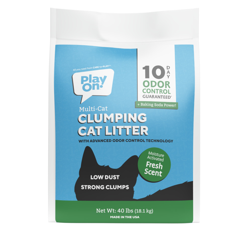 Play On Clay Clumping Cat Litter, Fresh Scent, Bag, 40 Pounds