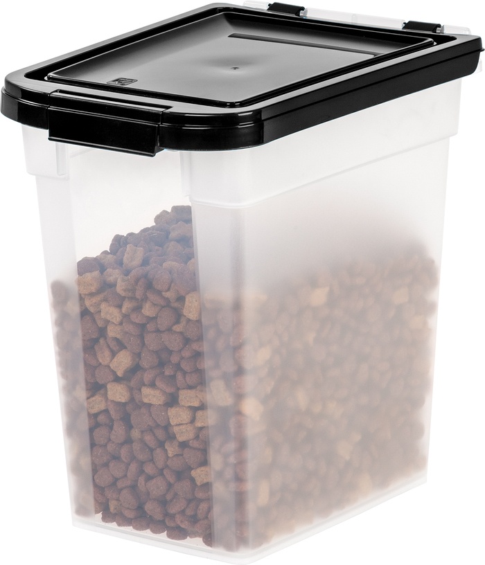 Iris Nesting Airtight Pet Food Container for 10 Pounds Pet Food, Black