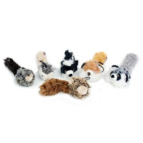 Multipet Bouncy Burrow Babies Assorted Animals Dog Toy, 8 Inches