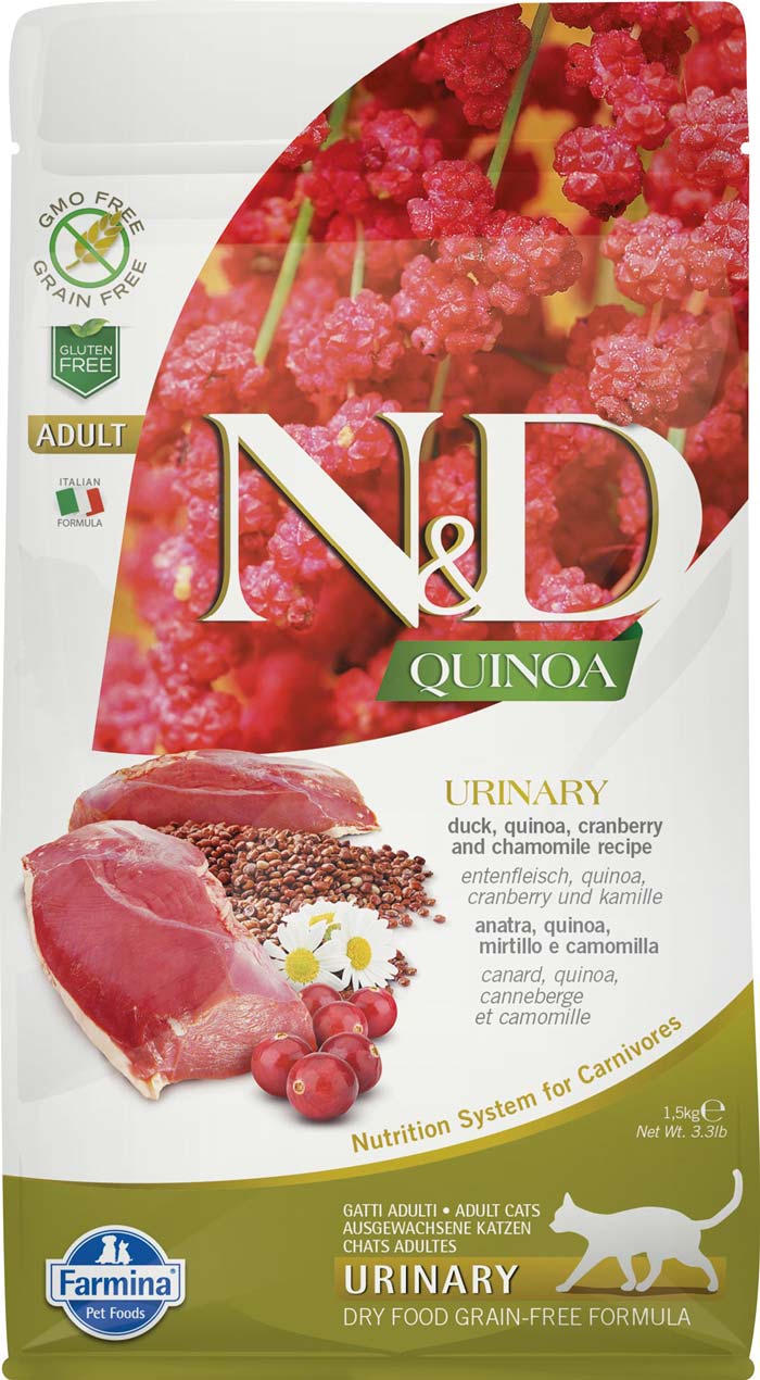 Farmina N&D Quinoa Urinary Dry Cat Food, 3.3 Pounds