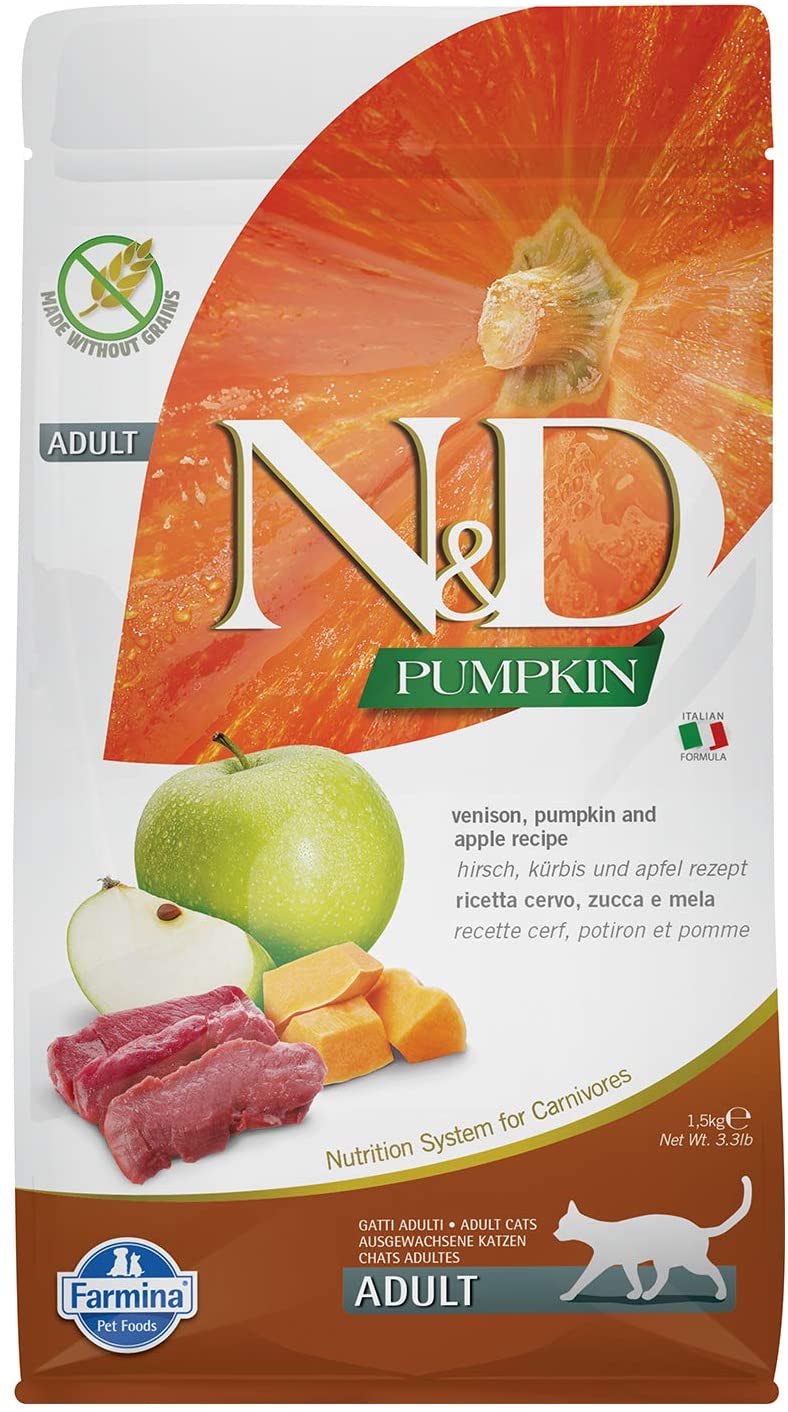 Farmina N&D Pumpkin, Venison and Apple Cat Food, 11 Pounds