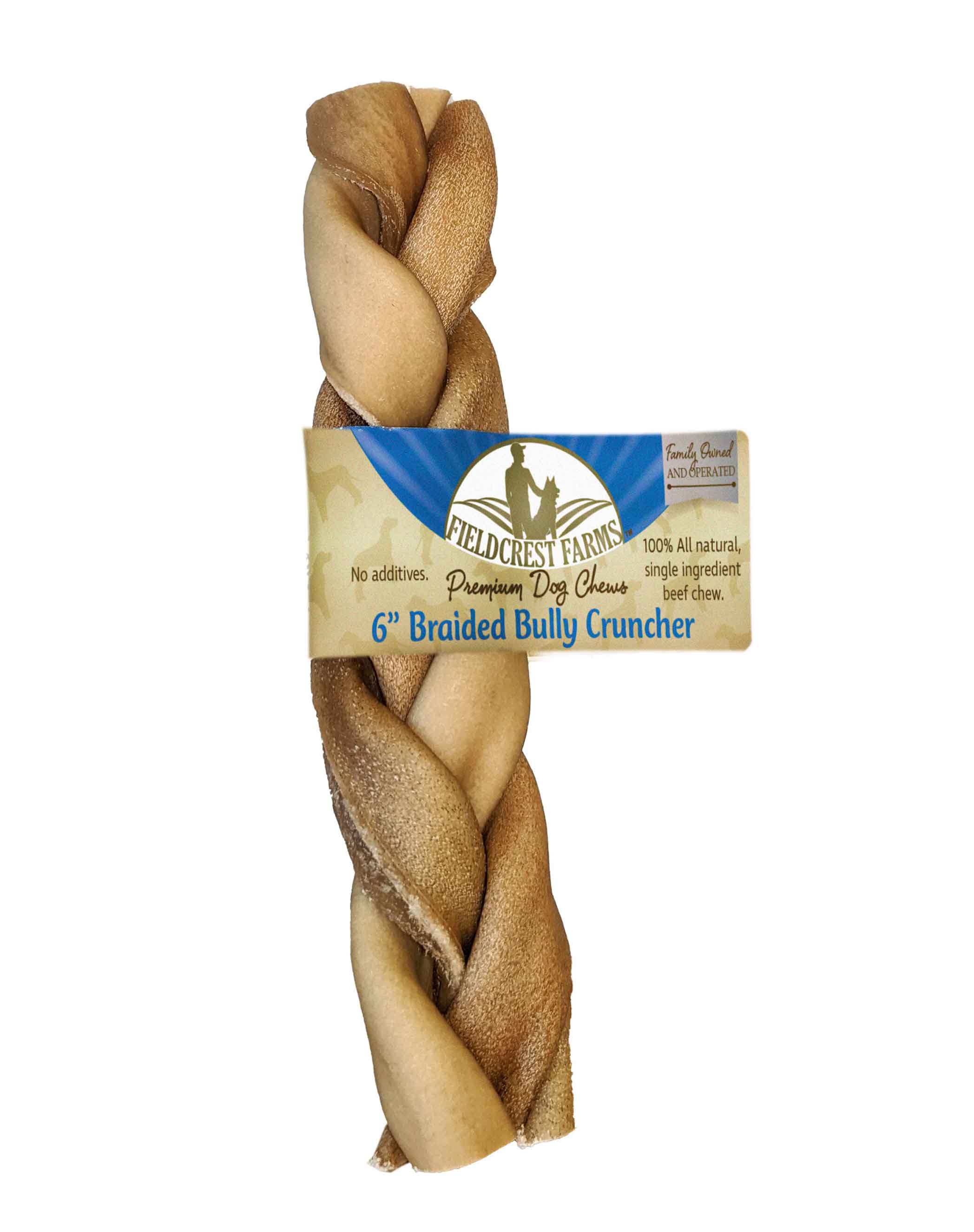 Fieldcrest Farms Dog Treat Bully Crunches Braided 6in 1ea